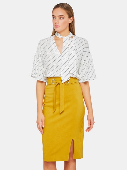 Persia Short Sleeve Striped Blousex