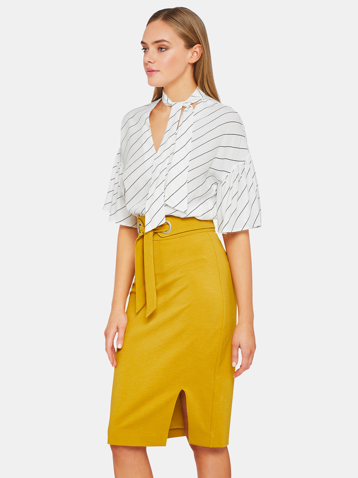 Persia Short Sleeve Striped Blousex