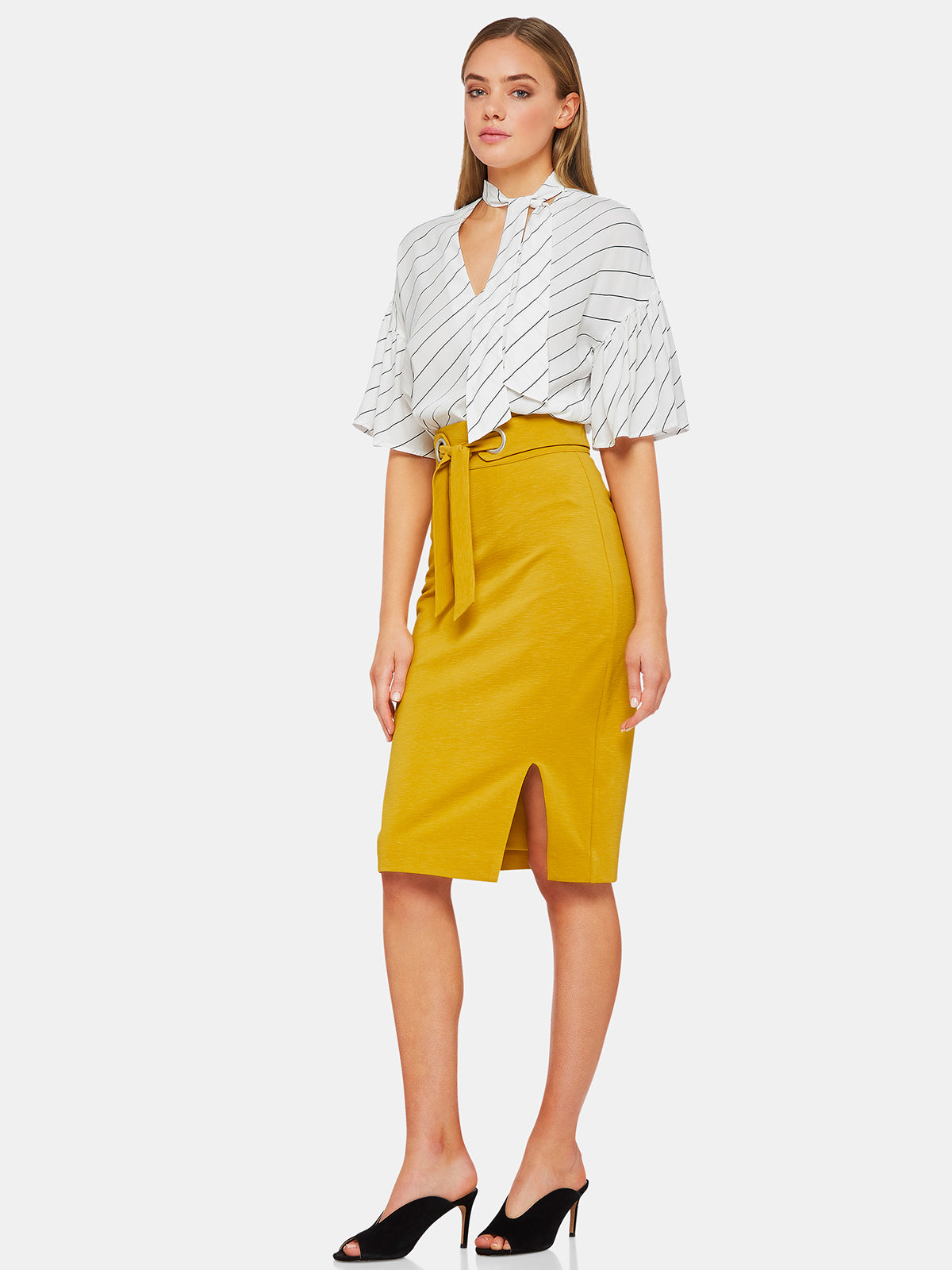 Persia Short Sleeve Striped Blousex