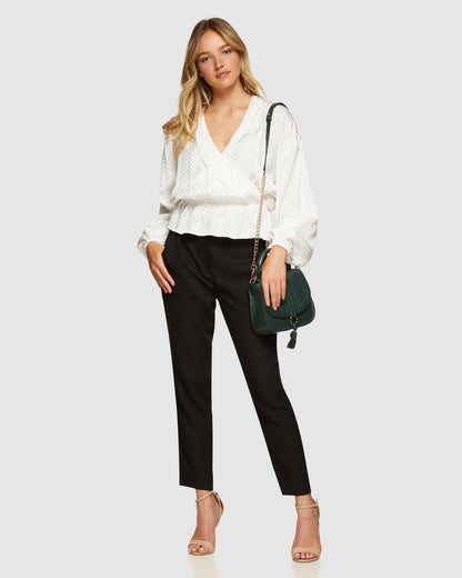 Lana Spot Wrap Front Top