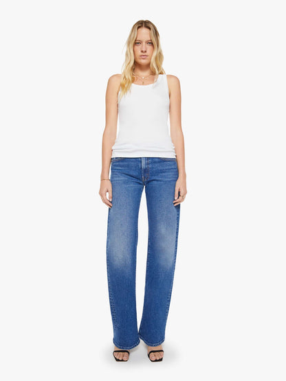 SPRWMN Rib Fitted Scooped Tank - White
