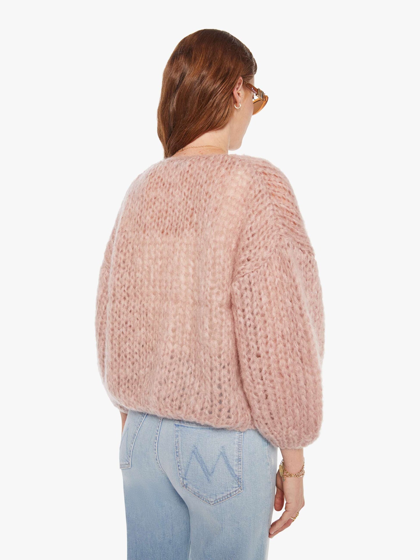 Maiami Mohair Bomber Cardigan - Antique Pink