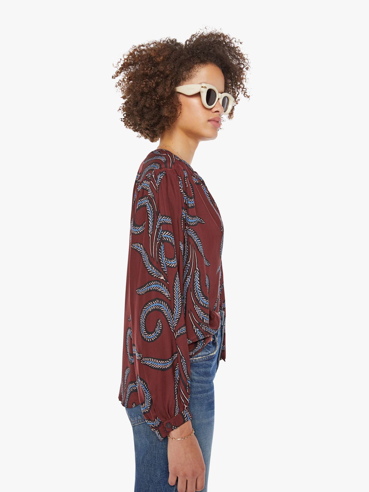 Natalie Martin Tolan Shirt - Feather Bordeaux