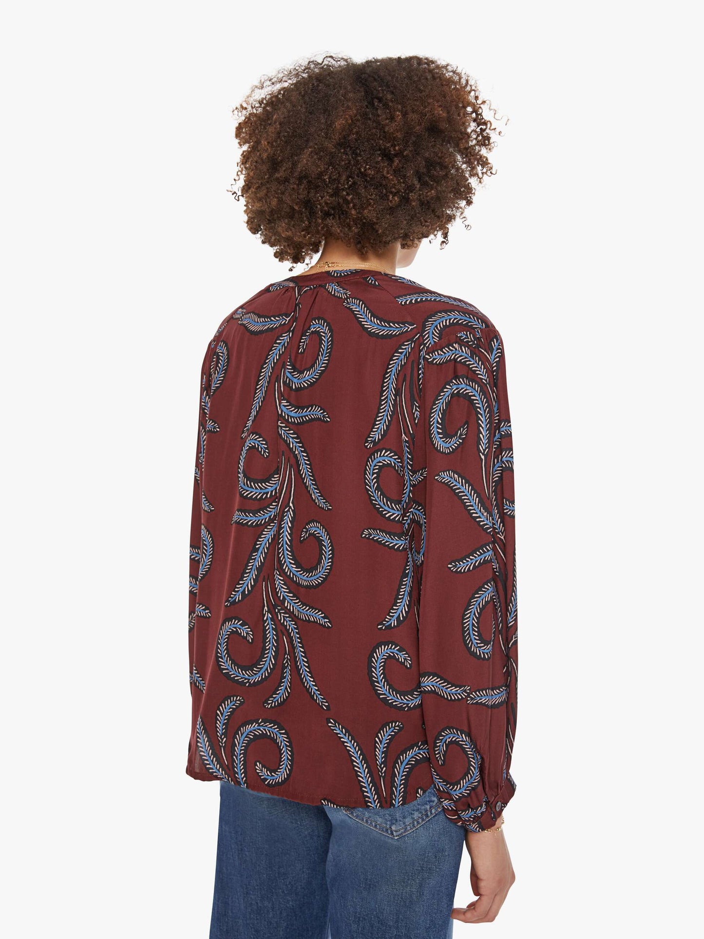 Natalie Martin Tolan Shirt - Feather Bordeaux