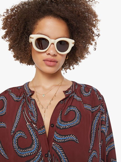 Natalie Martin Tolan Shirt - Feather Bordeaux