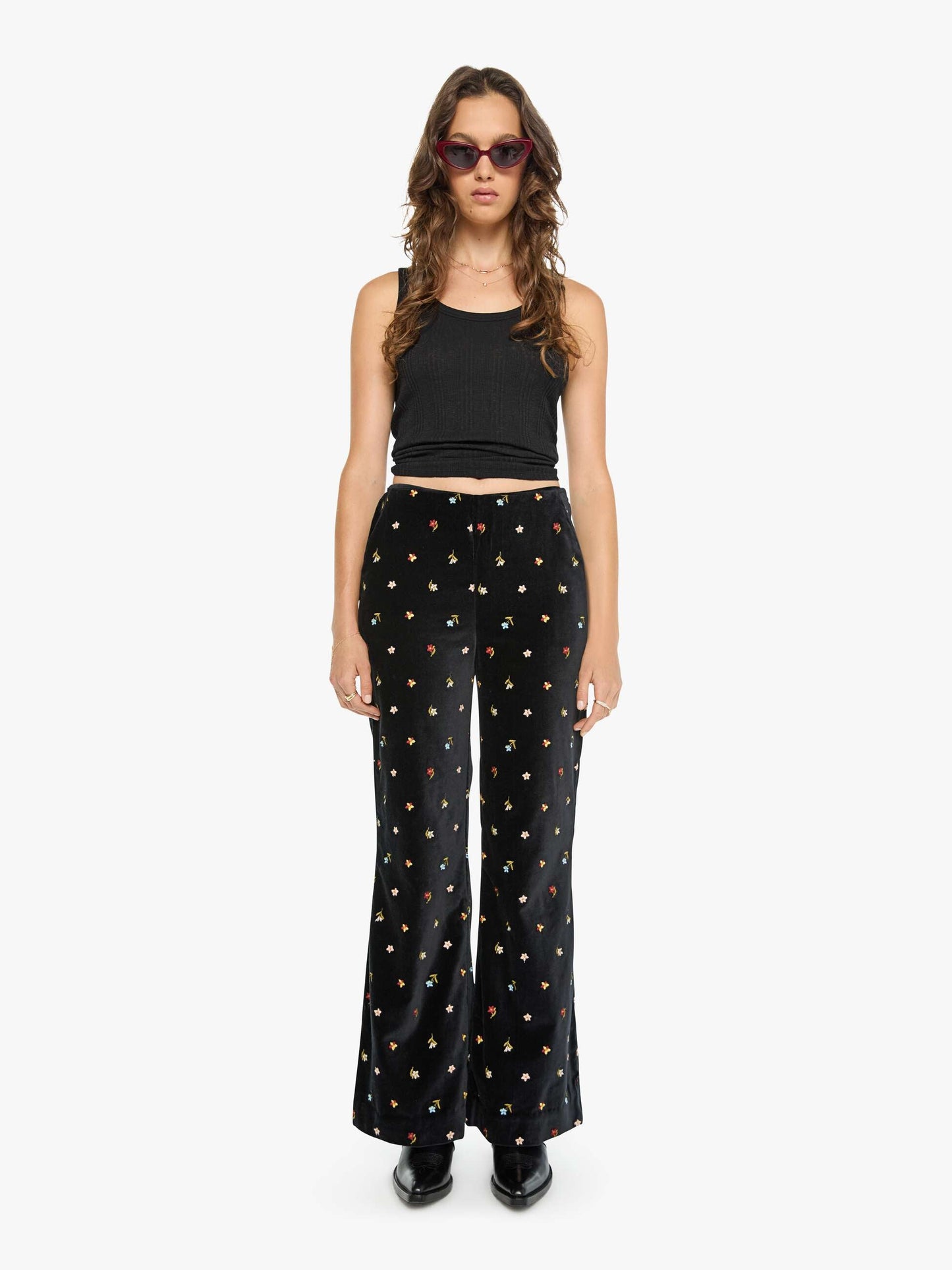 Alix of Bohemia Charlie Pant - Onyx Bouquet