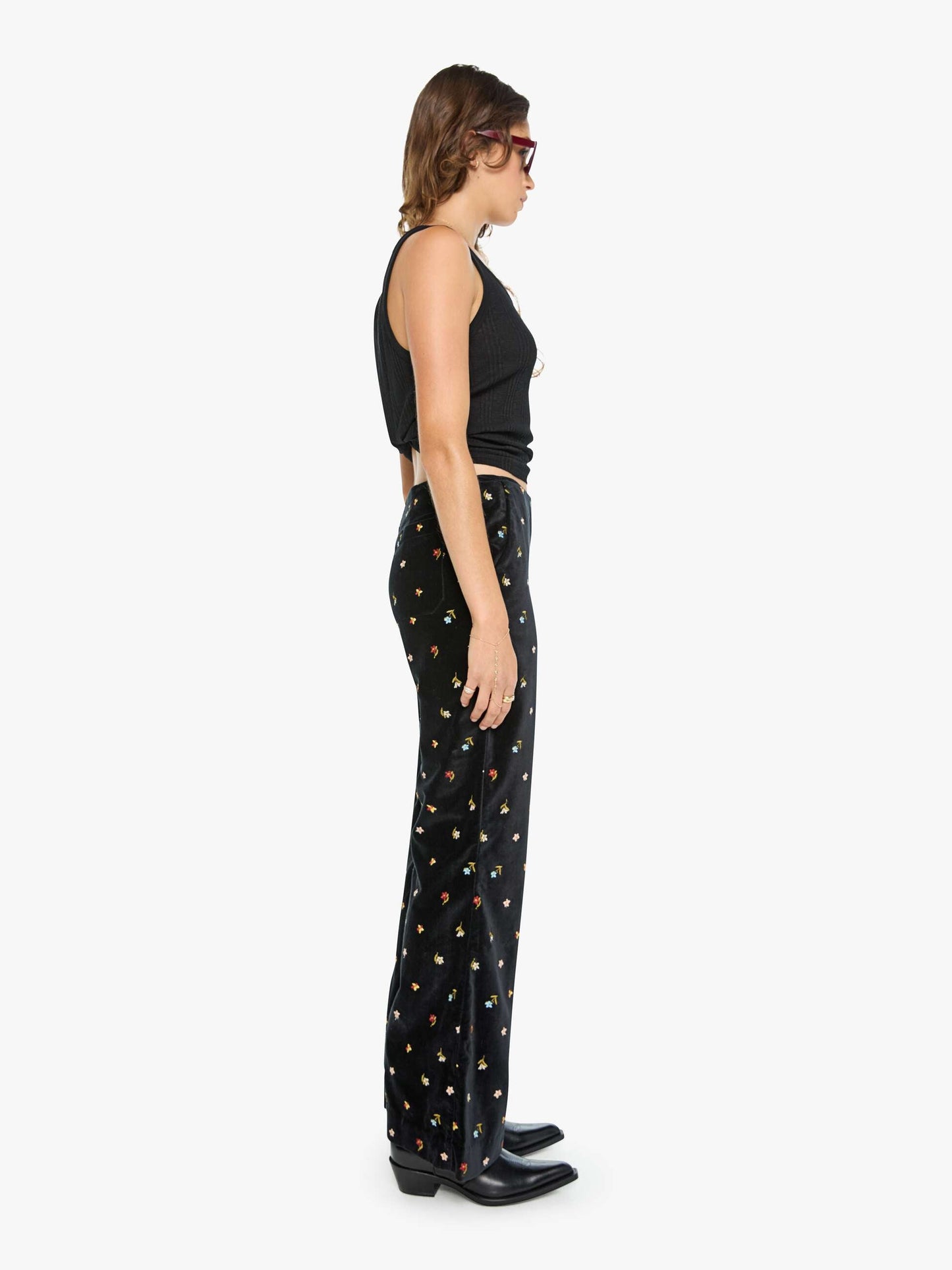Alix of Bohemia Charlie Pant - Onyx Bouquet
