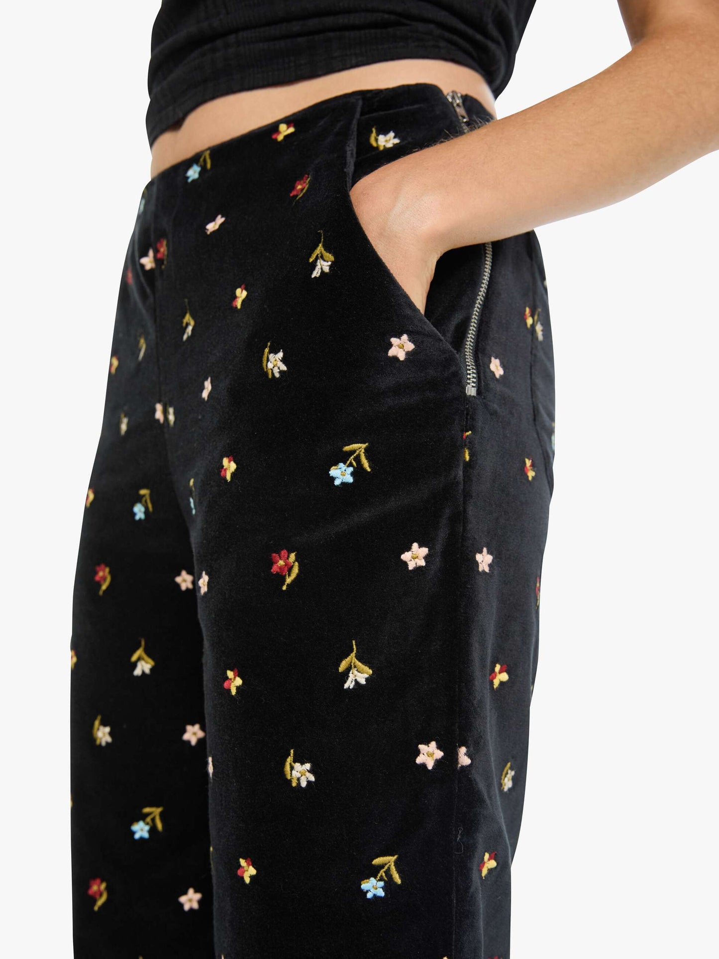 Alix of Bohemia Charlie Pant - Onyx Bouquet