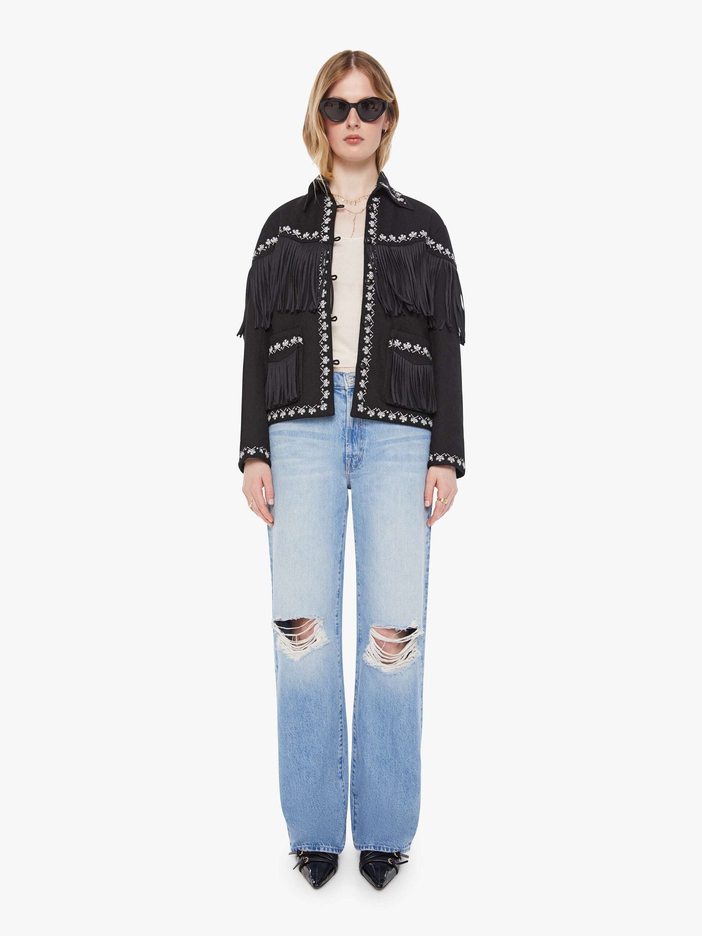 Alix of Bohemia Jude Fringe Jacket - Raven