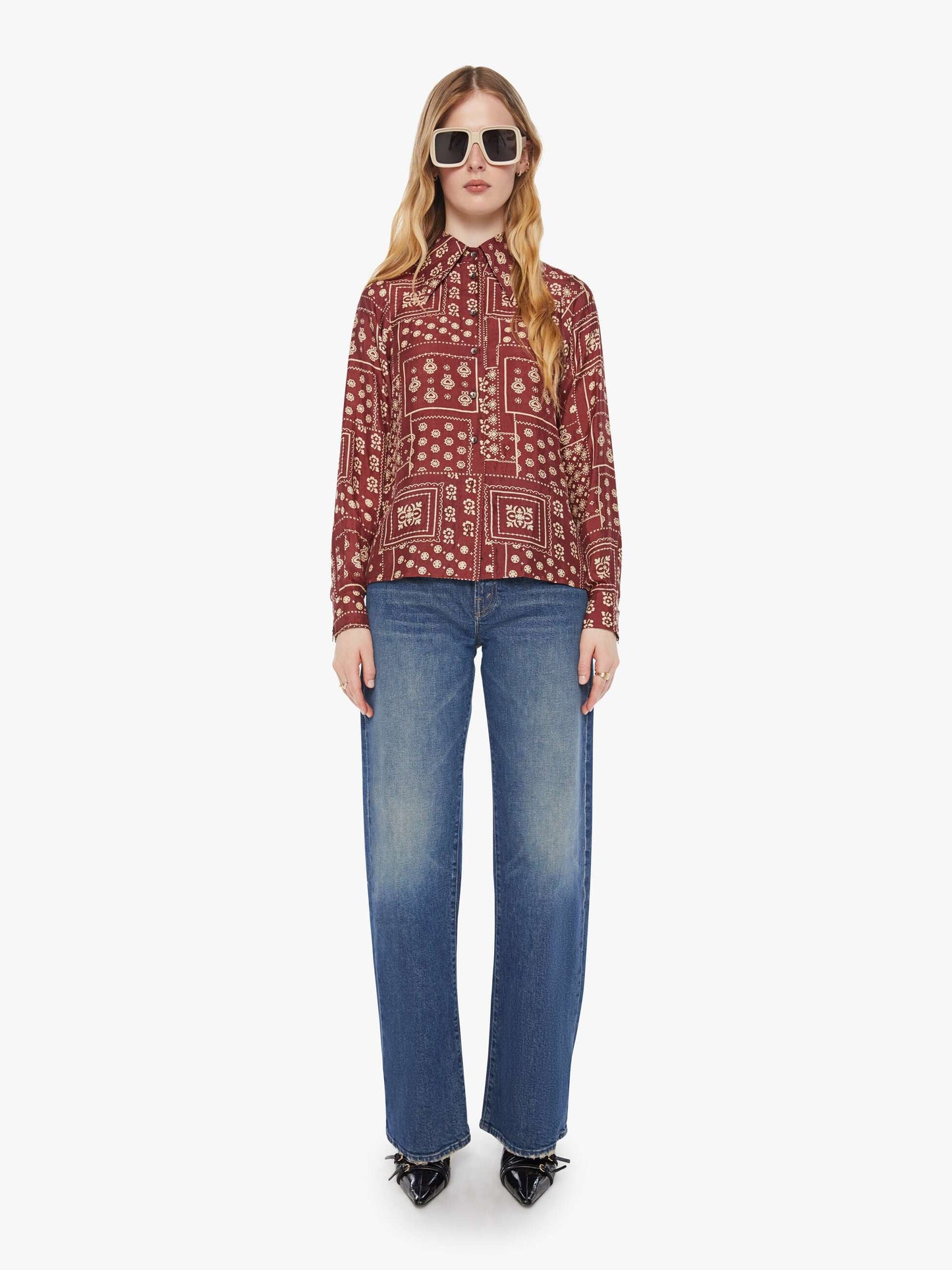 Alix of Bohemia Dolly Shirt - Brown Saddle
