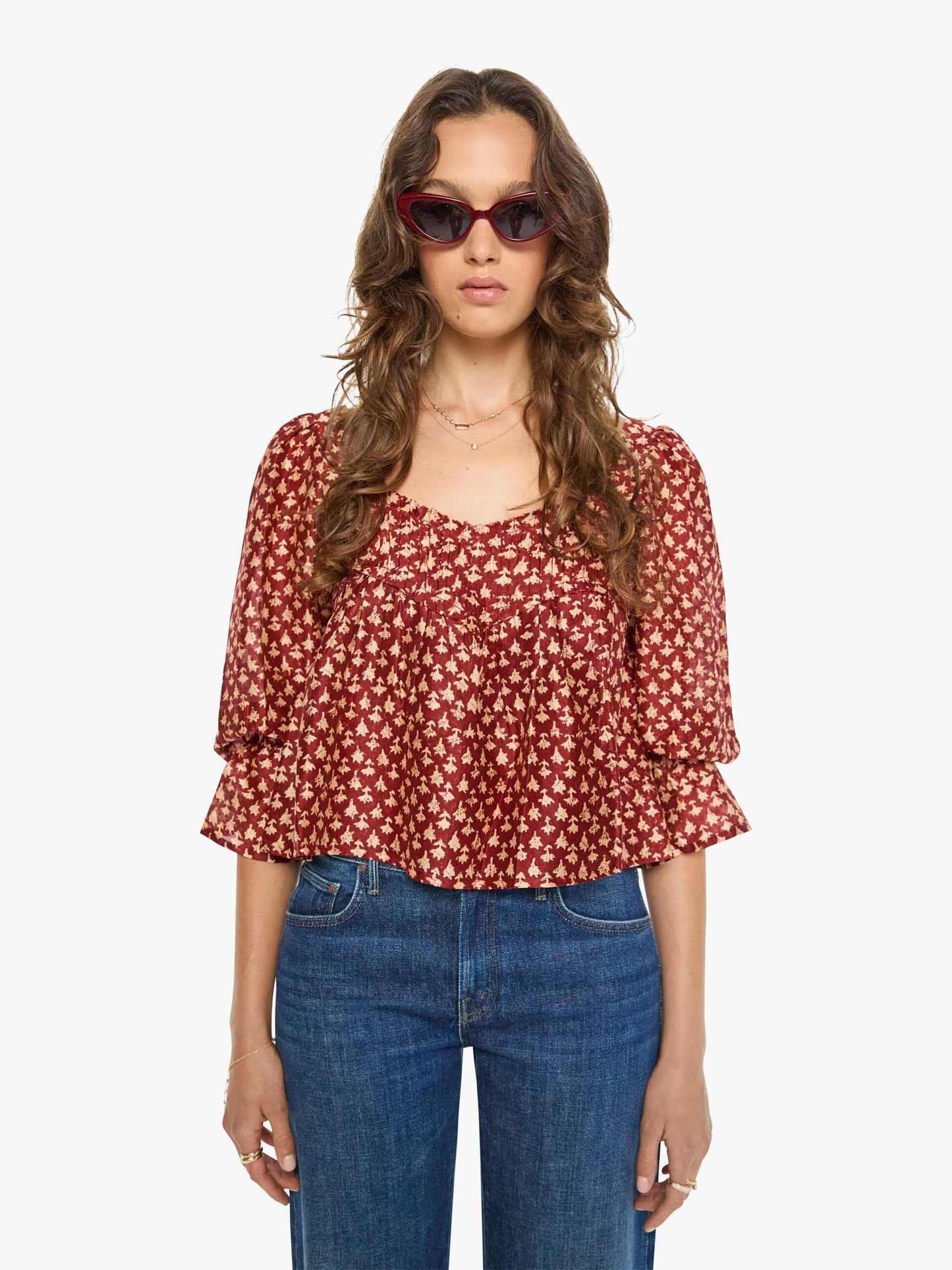 Alix of Bohemia Priya Top - Mahogany Bhutti