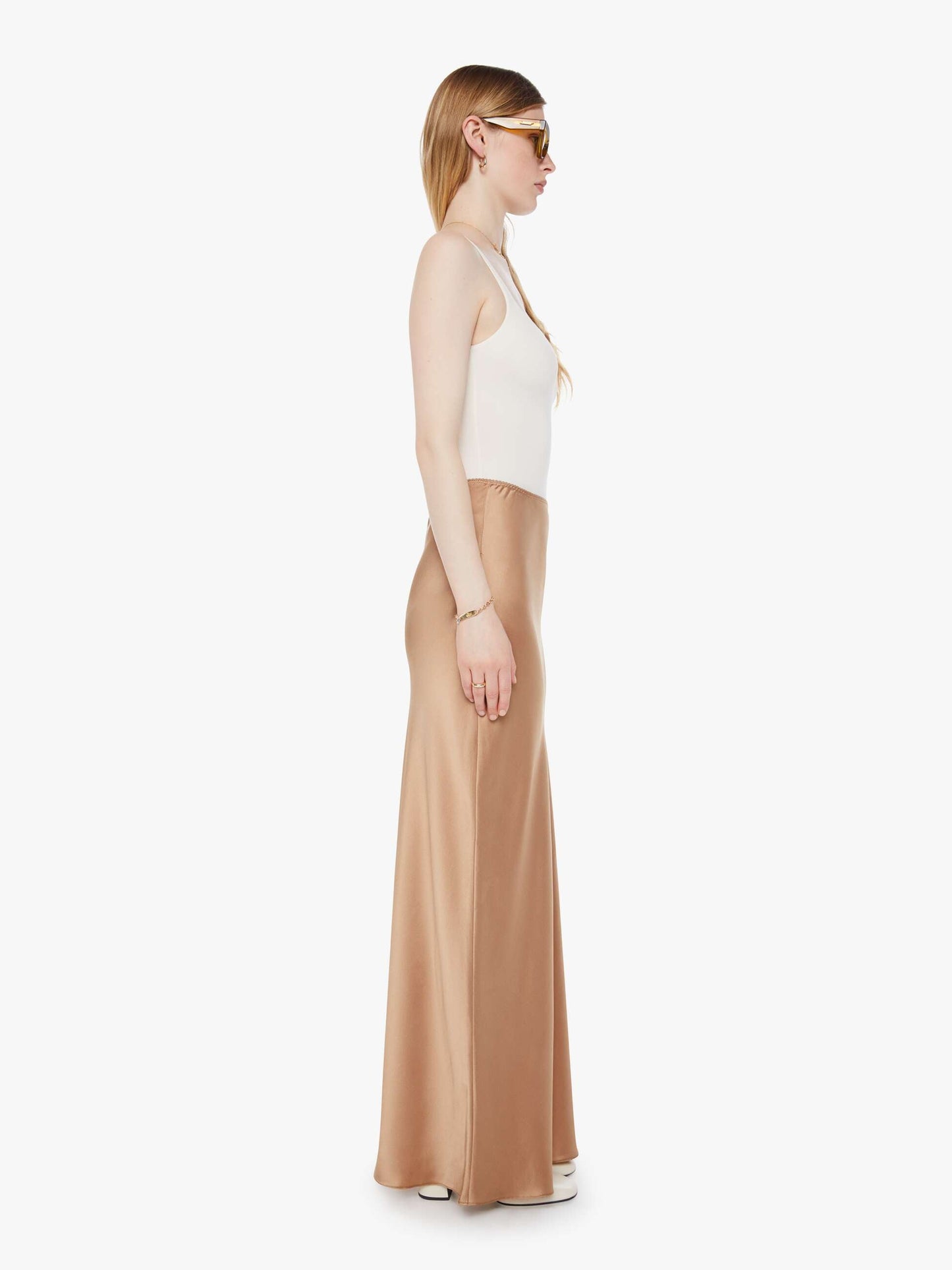 SABLYN Grace Scallop Trim Maxi Skirt - Camel