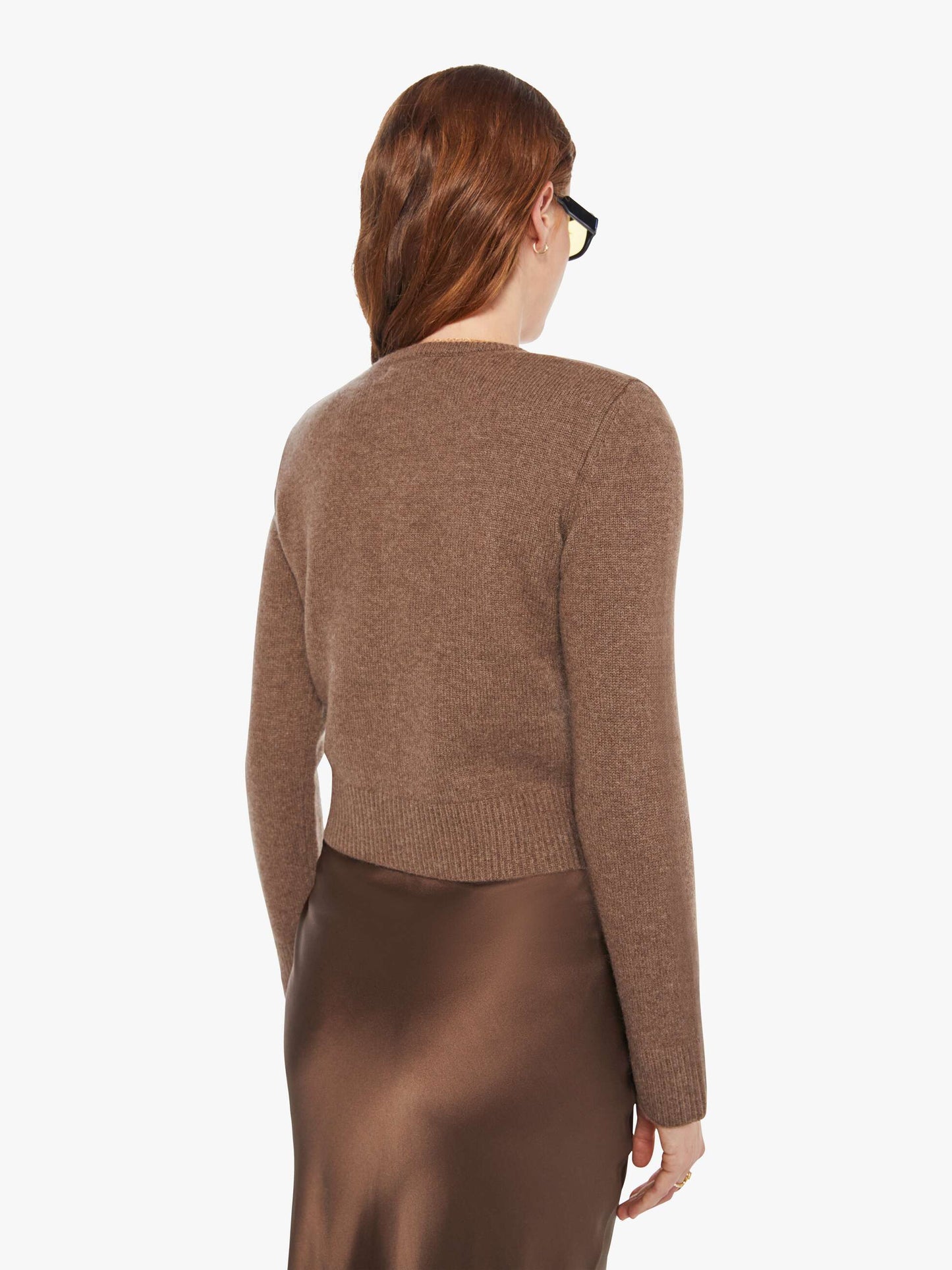 SABLYN Emilia Shoulder Pad Cardigan - Swiss Brown