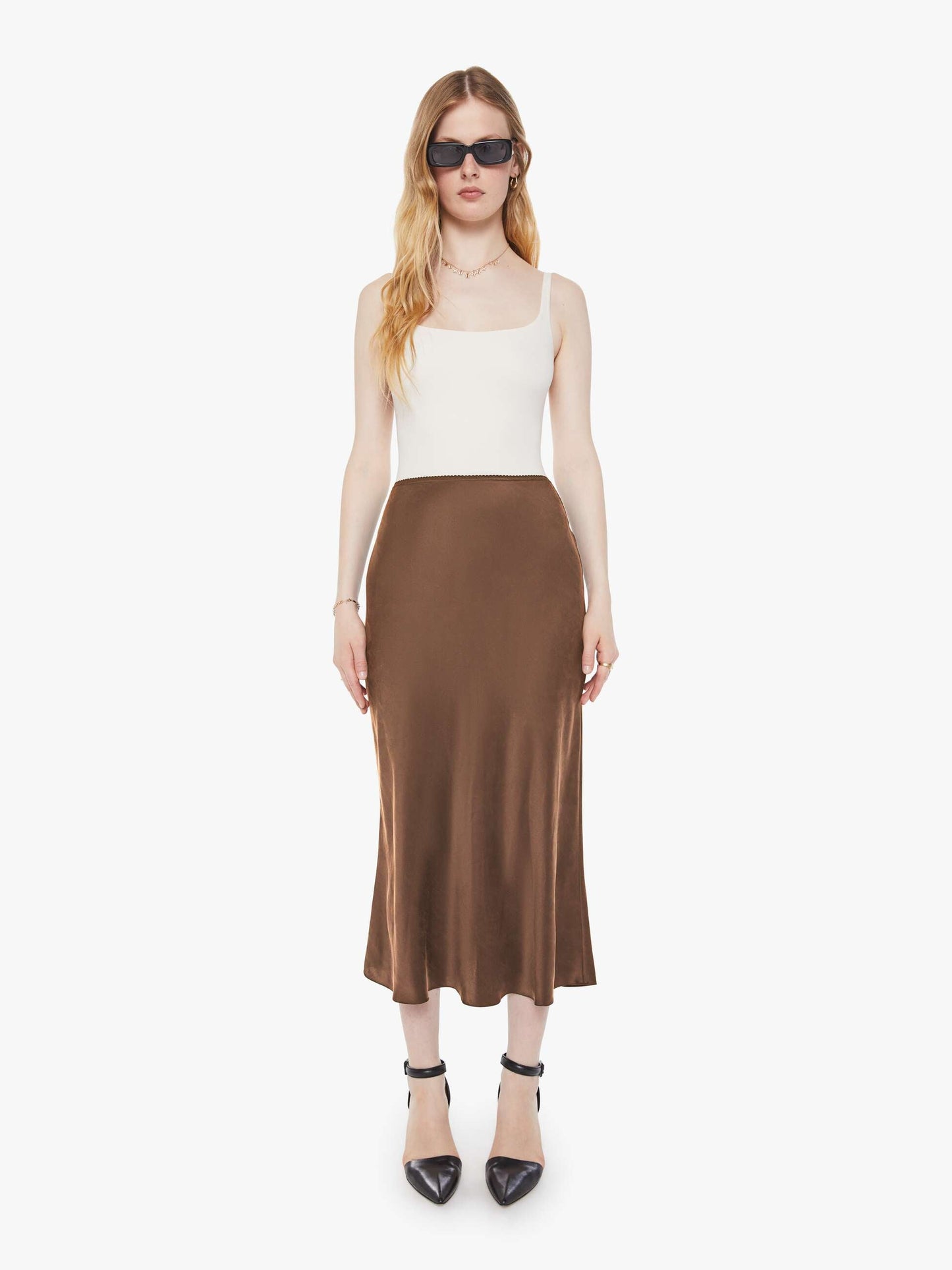 SABLYN Miranda C Scallop Trim Skirt - Swiss Brown