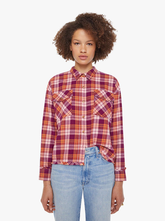 XiRENA Ian Shirt - Pink Orange Plaid
