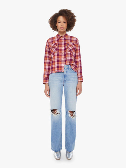 XiRENA Ian Shirt - Pink Orange Plaid