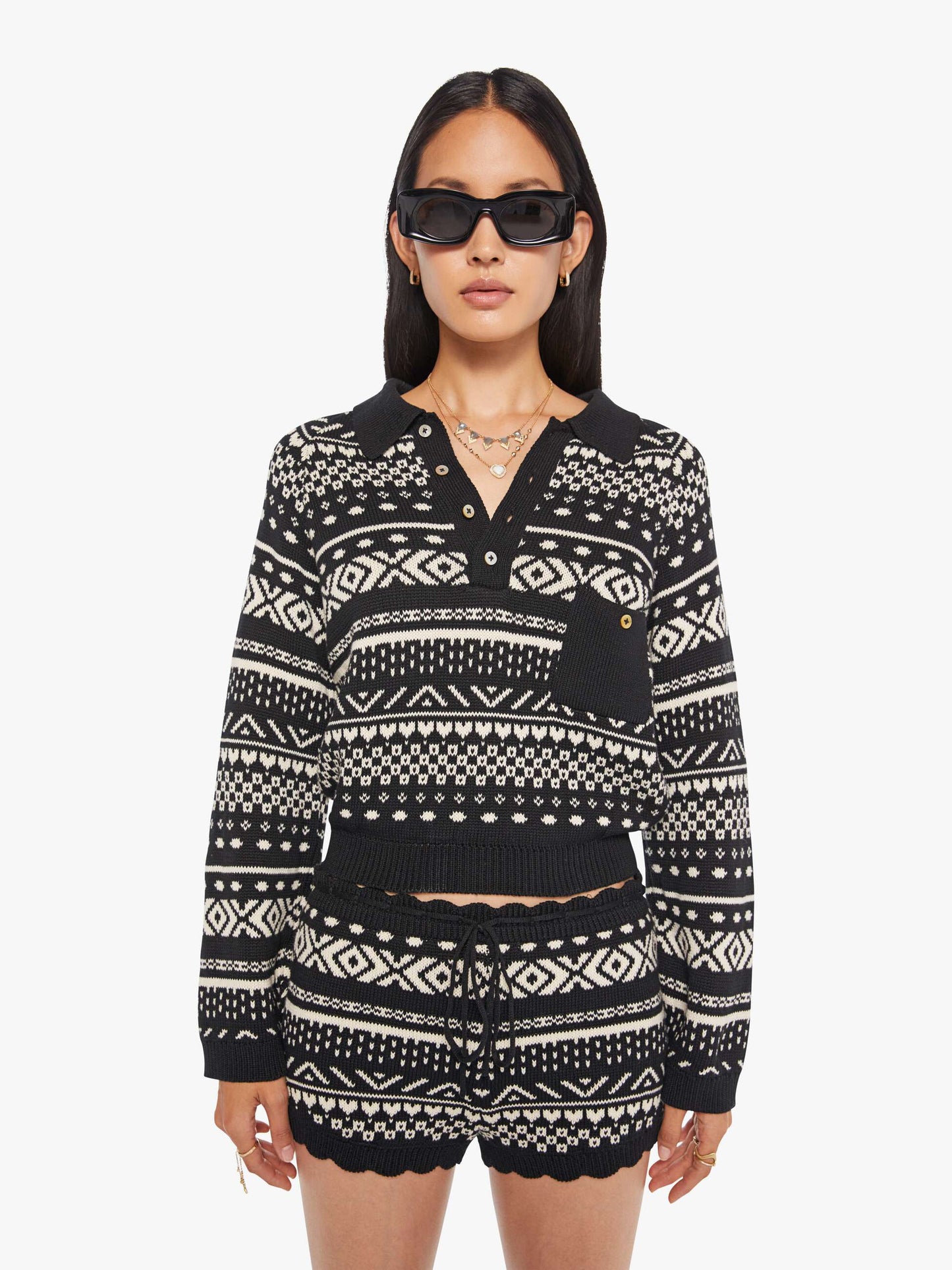 Alix Of Bohemia Liza Top - Black Marble