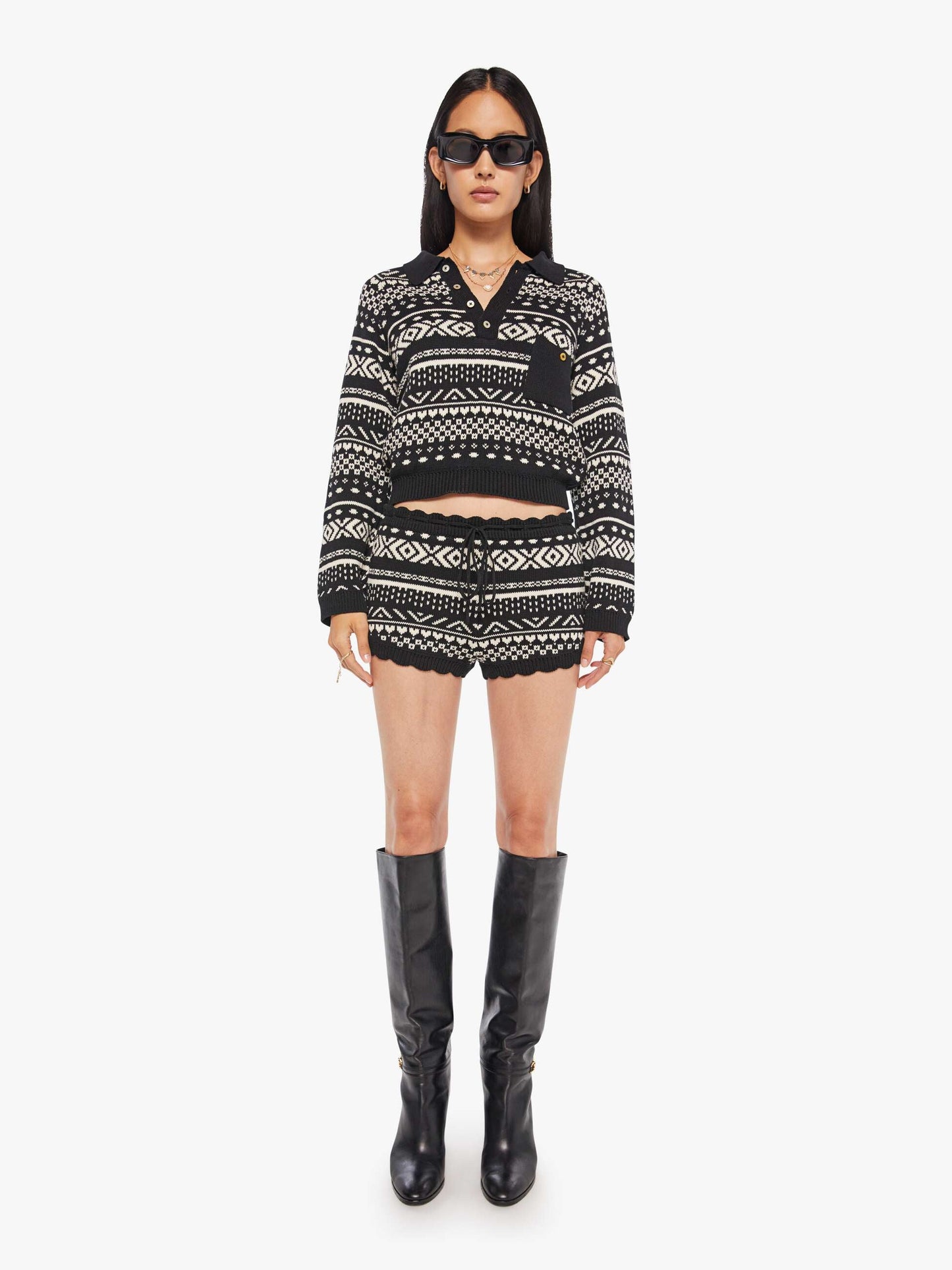 Alix Of Bohemia Liza Top - Black Marble
