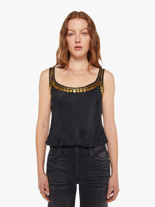 Alix Of Bohemia Fiona Gilded Coin Top - Black