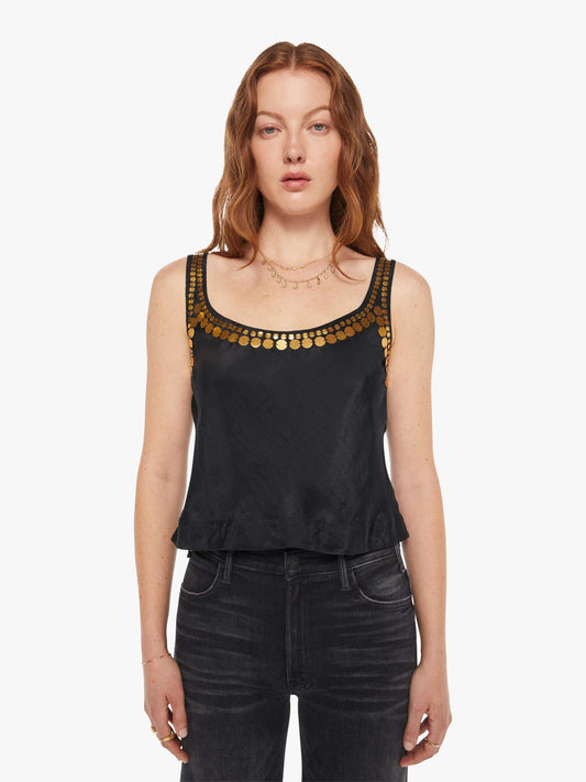 Alix Of Bohemia Fiona Gilded Coin Top - Black