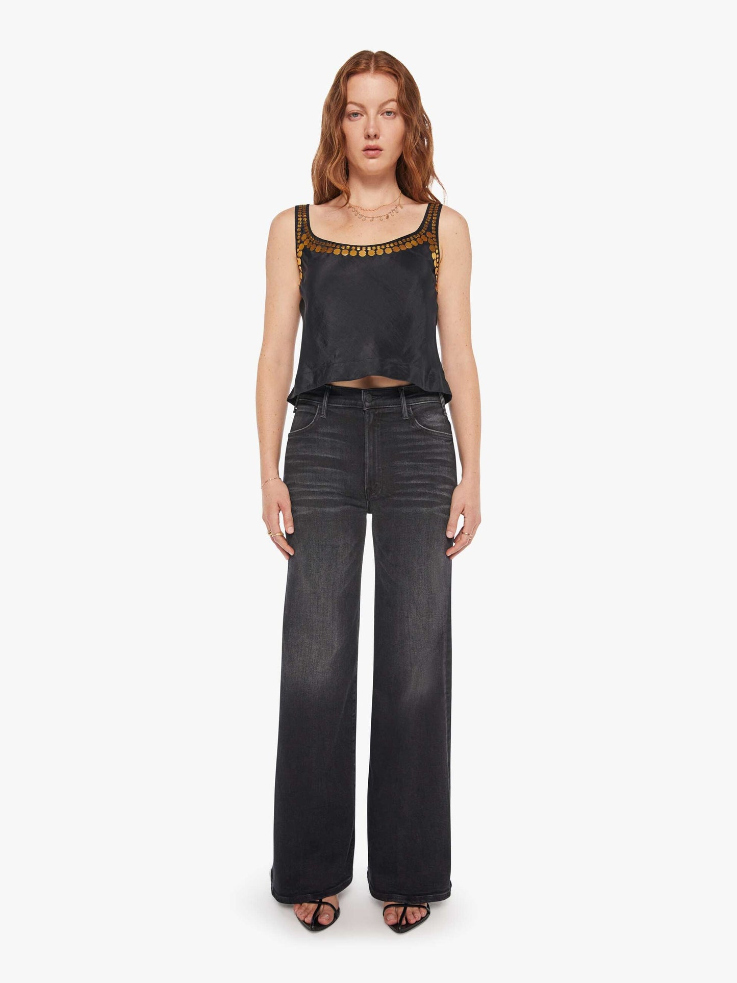 Alix Of Bohemia Fiona Gilded Coin Top - Black