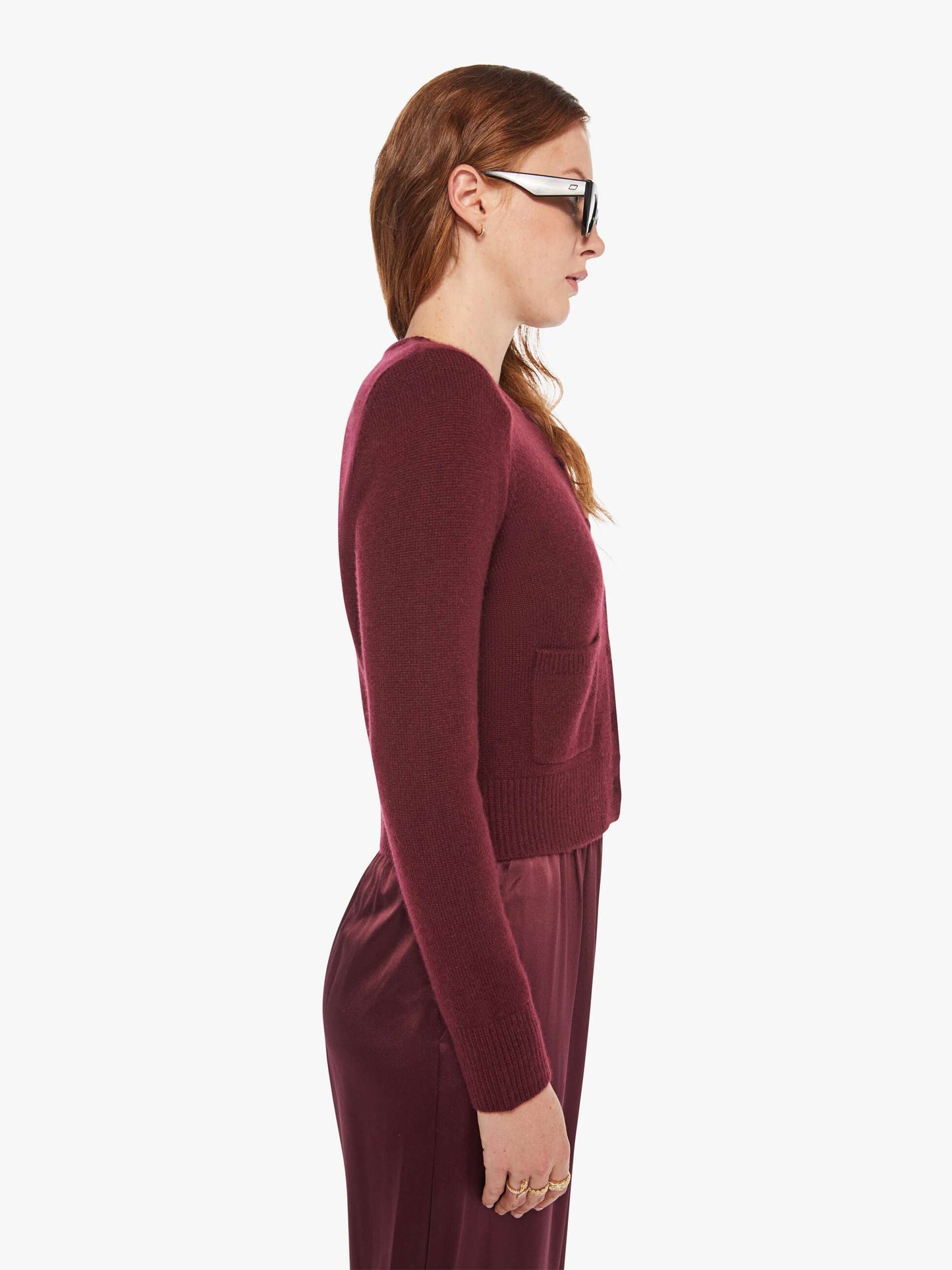 SABLYN Emilia Cardigan - Bordeaux