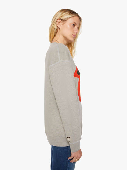 MadeWorn Rolling Stones Destroyed Sweatshirt - Heather Grey