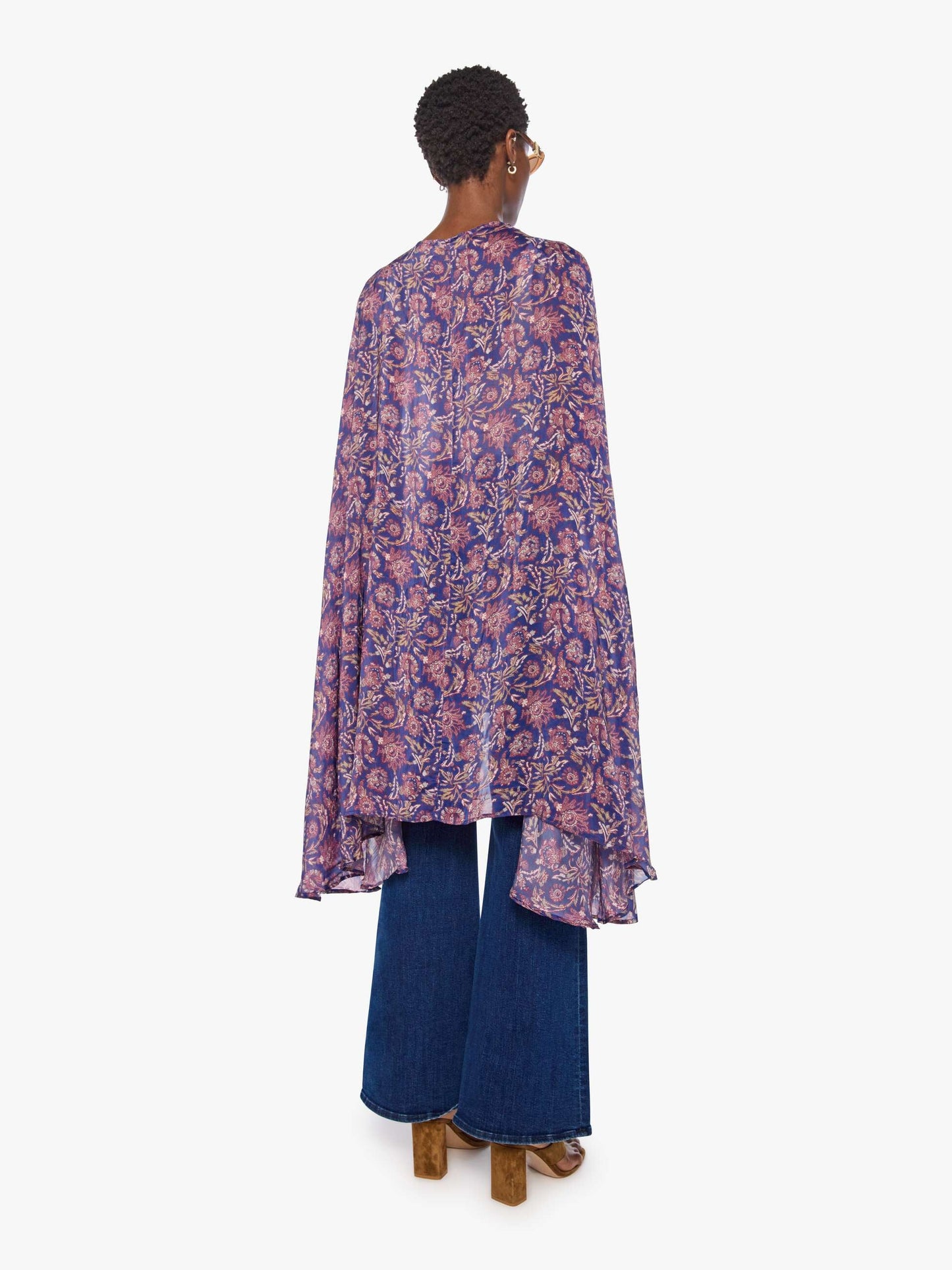 Natalie Martin Karis Long Cape - Artichoke Mariner