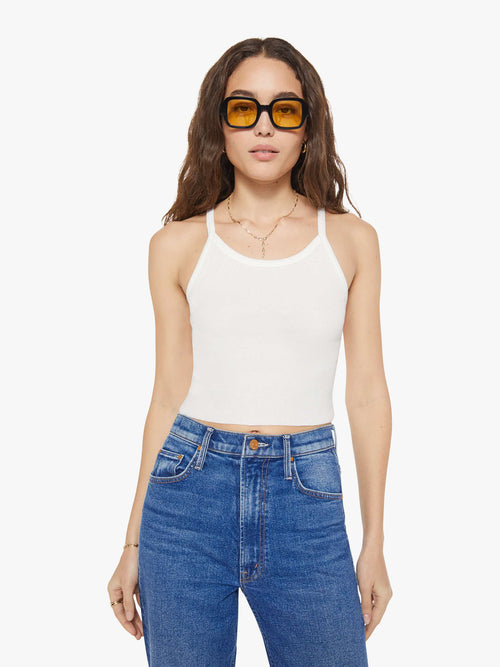 Eterne Cropped Rib Tank - Ivory