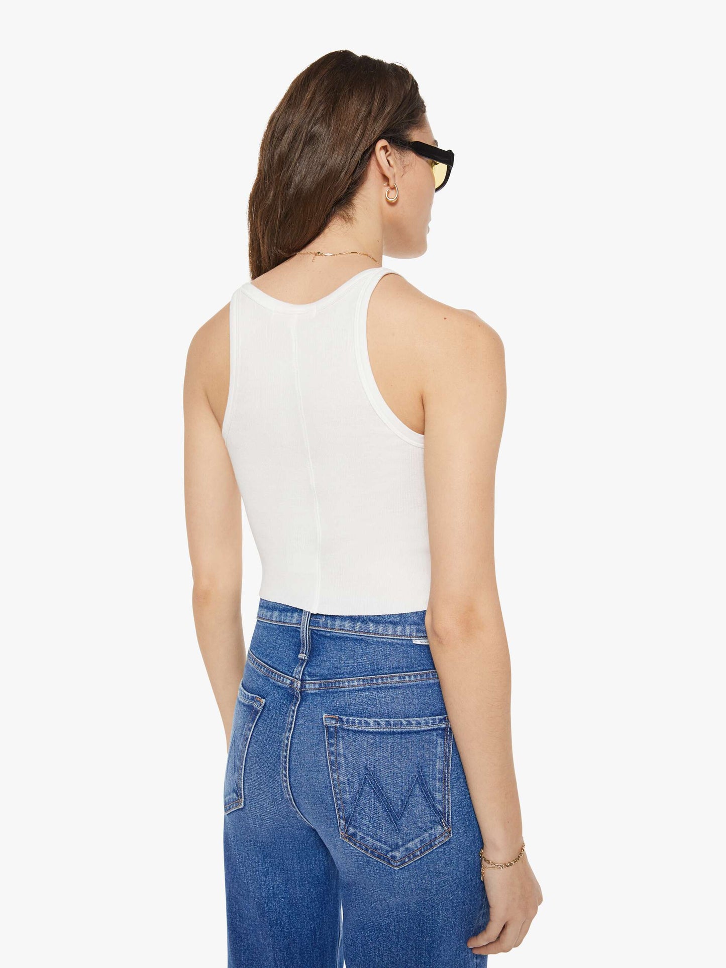 Eterne Cropped Rib Tank - Ivory