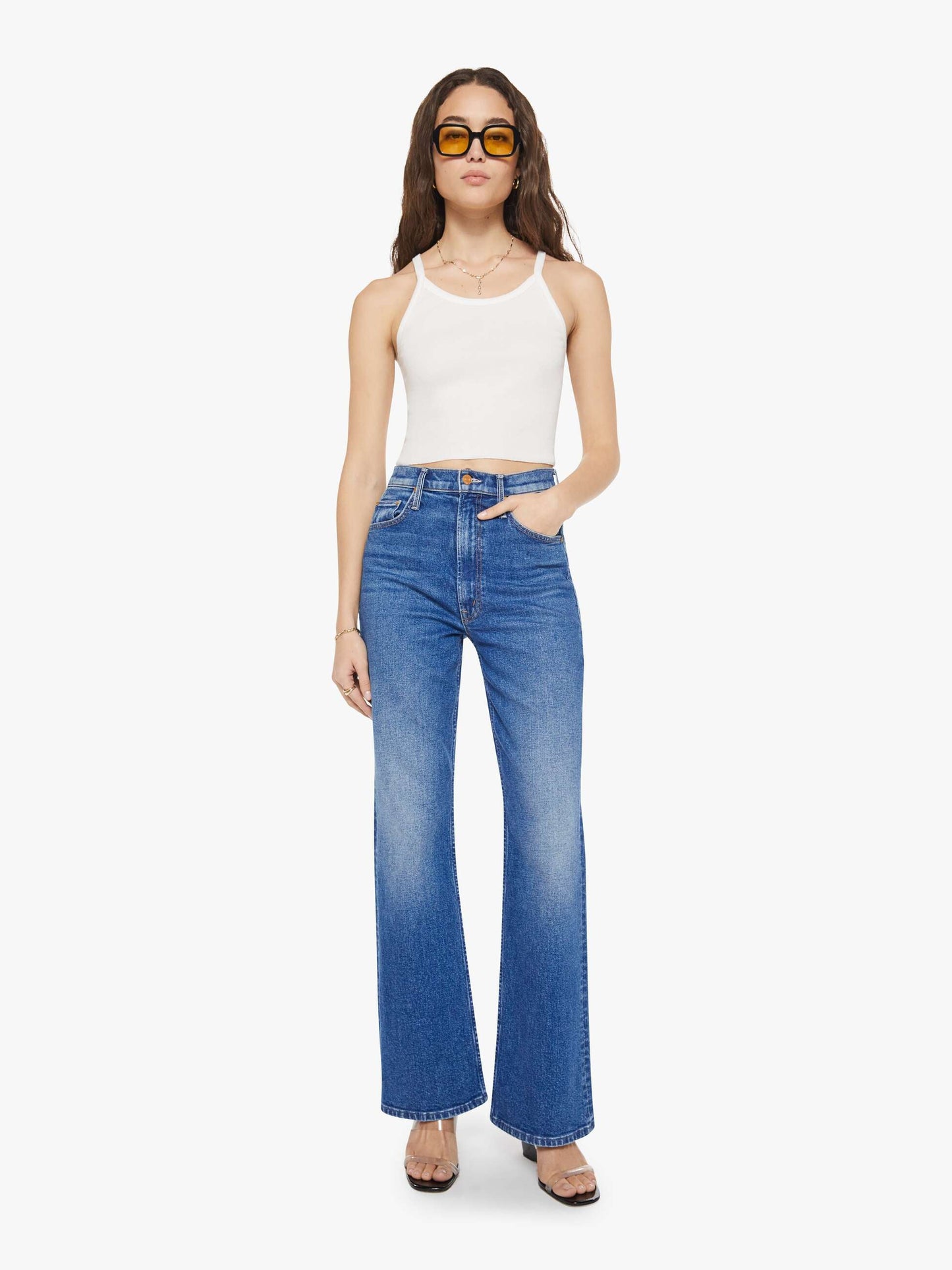 Eterne Cropped Rib Tank - Ivory