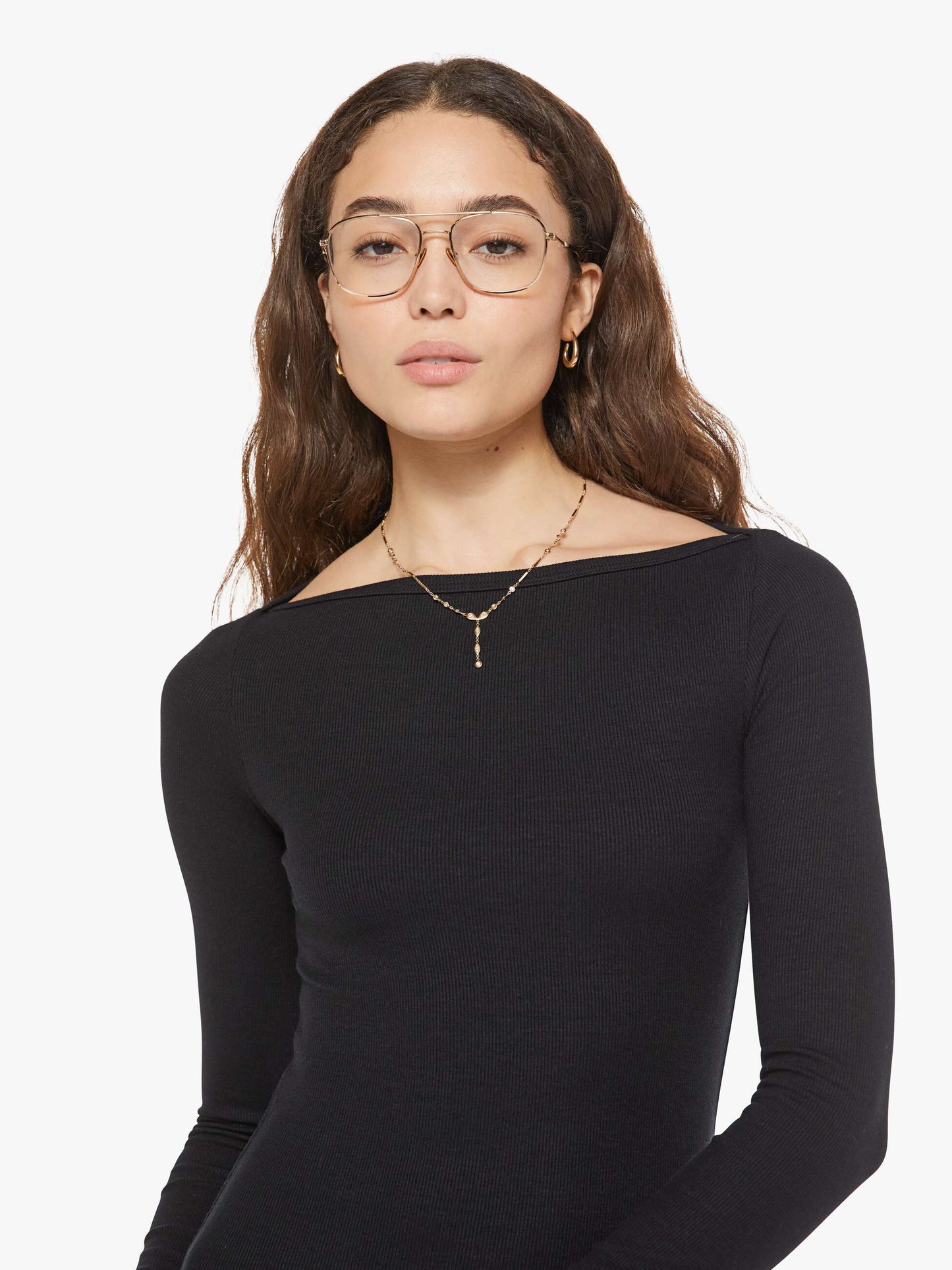 Eterne L/S Boatneck Mini Dress - Black