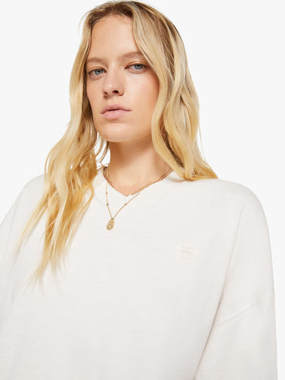 Eterne Cropped V-Neck Sweatshirt - Bone