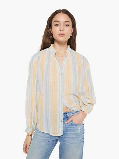 Alix of Bohemia Poet Blouse - Sunwash Stripe