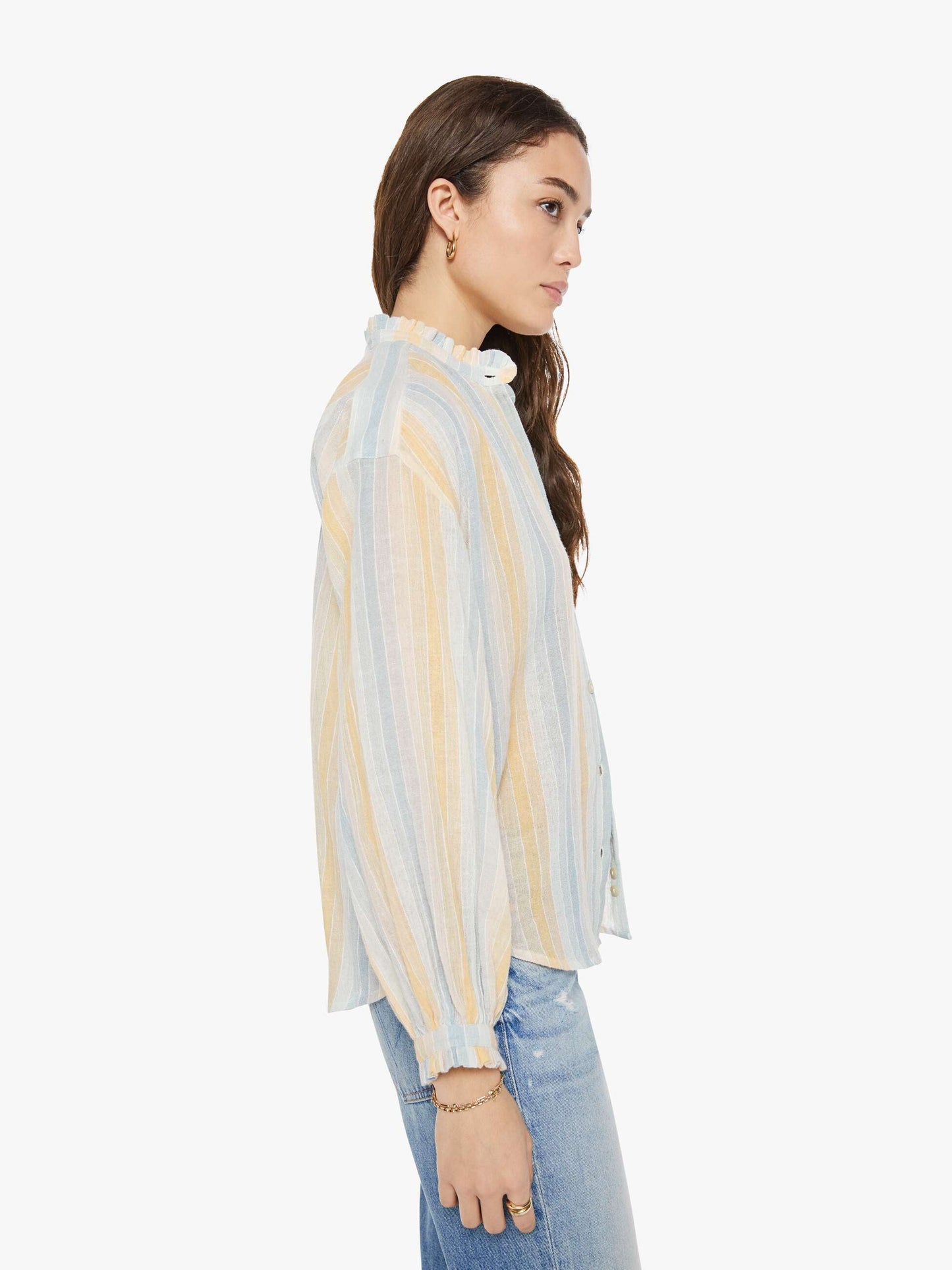 Alix of Bohemia Poet Blouse - Sunwash Stripe