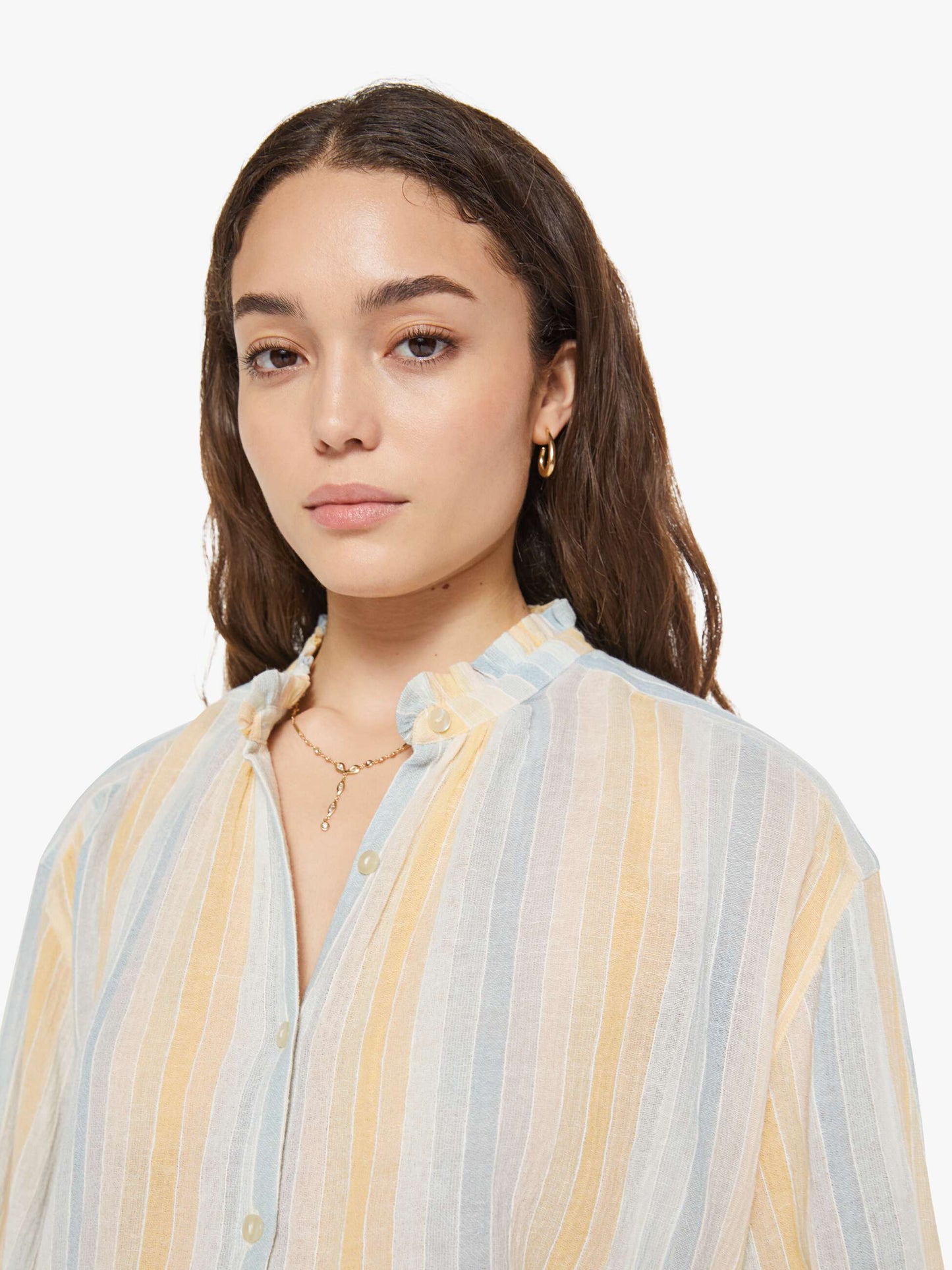 Alix of Bohemia Poet Blouse - Sunwash Stripe