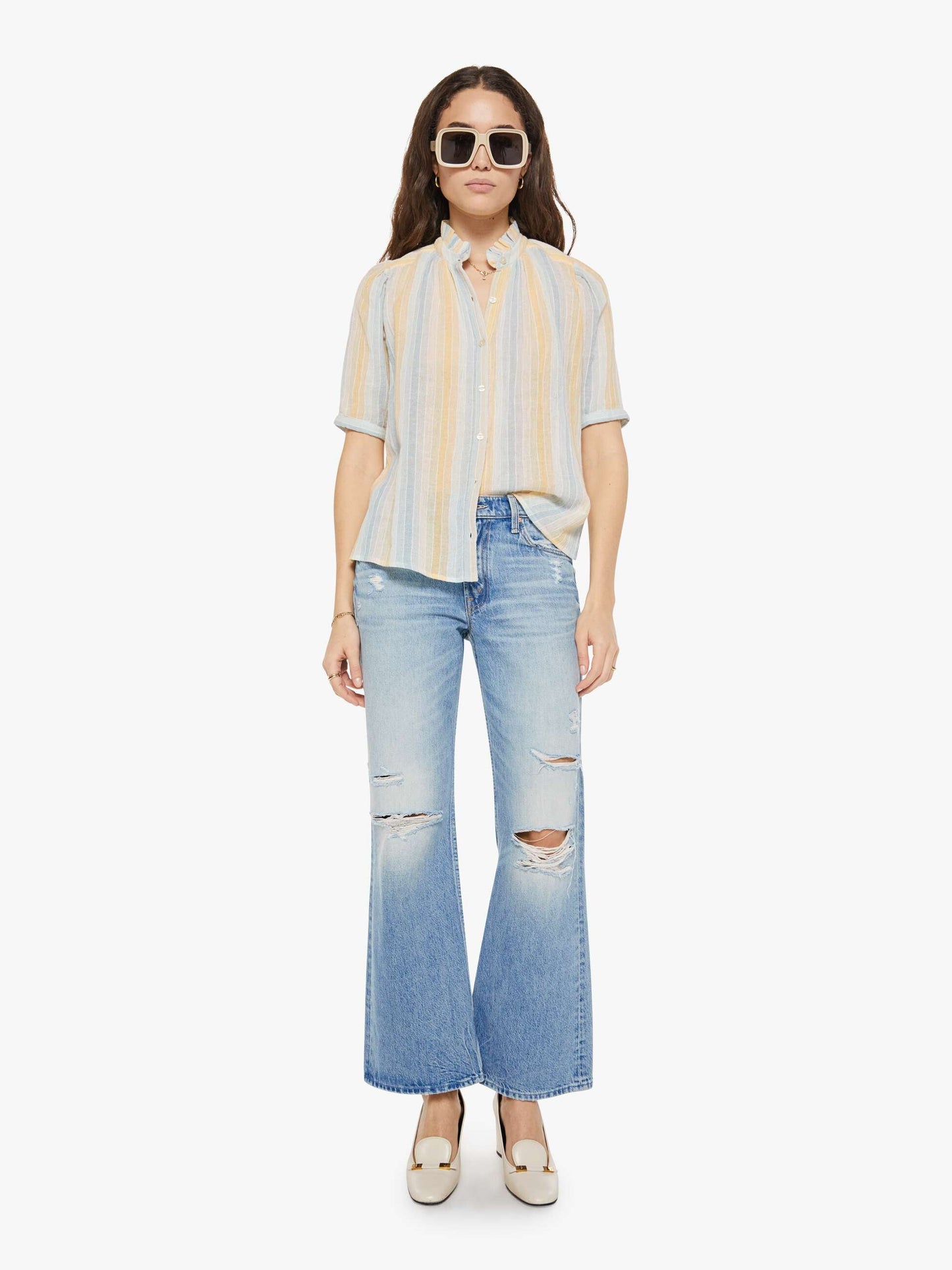 Alix of Bohemia Winnie Shirt - Sunwash Stripe