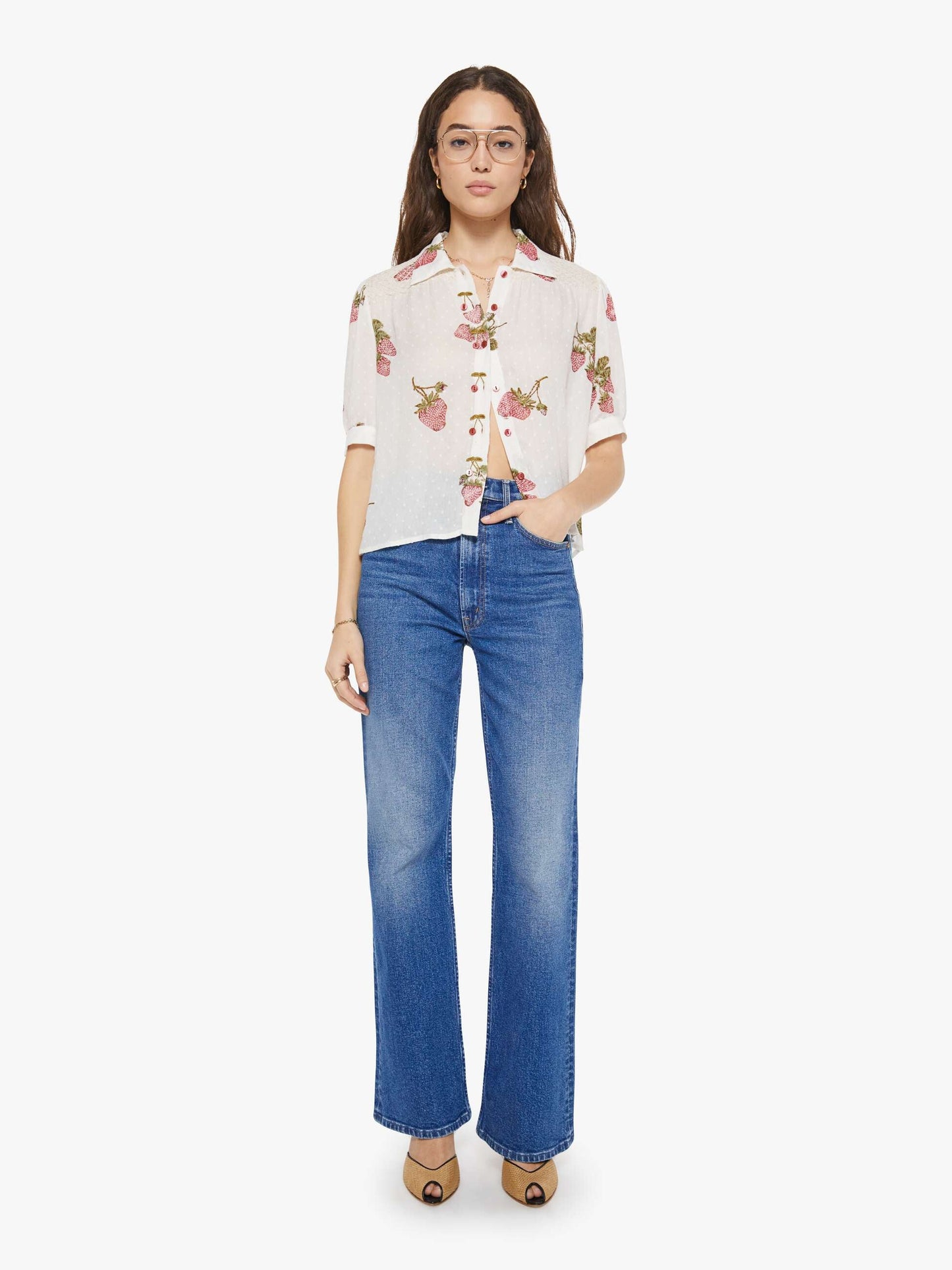 Alix of Bohemia Peyton Shirt - Strawberry Dot