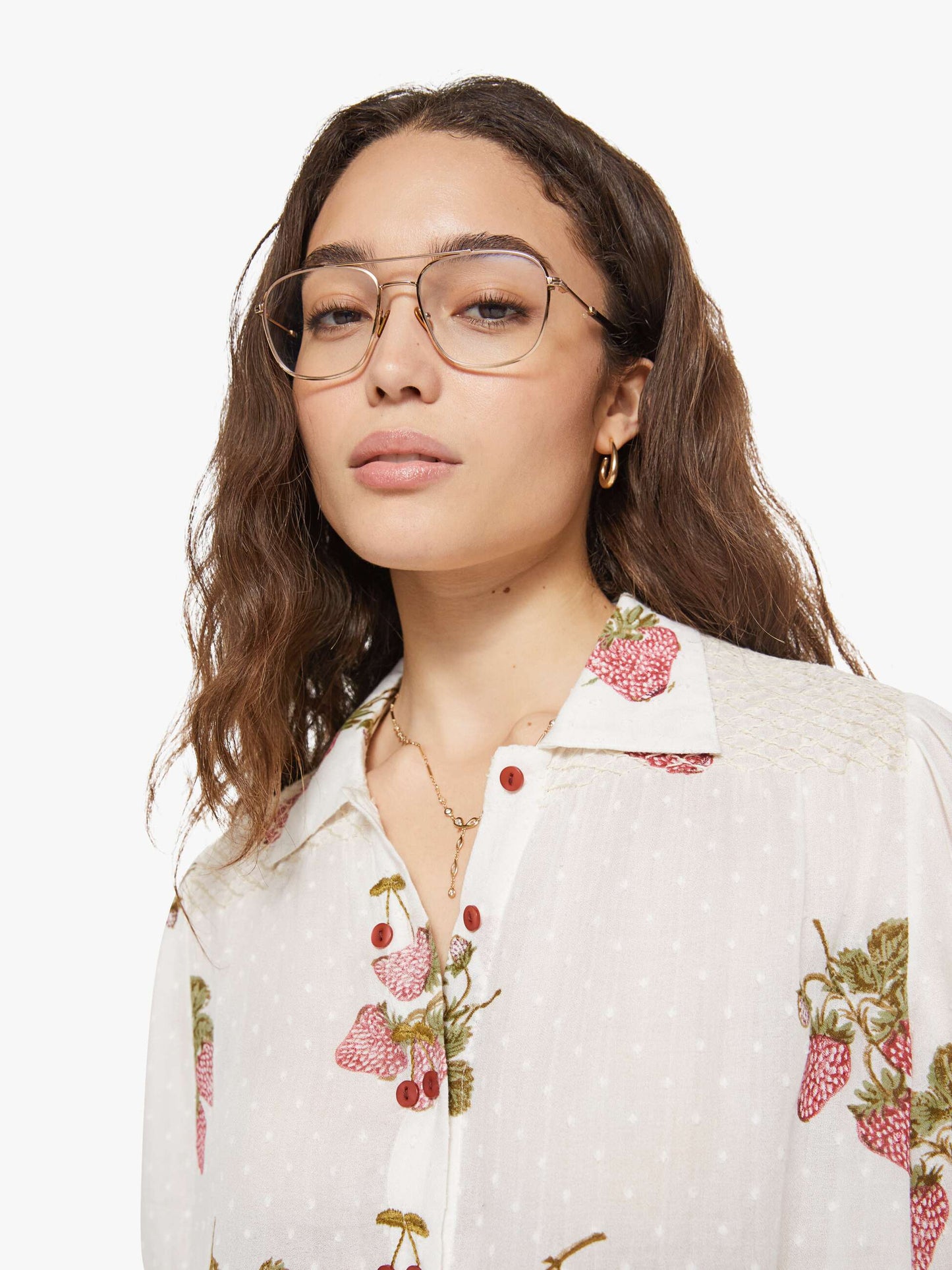Alix of Bohemia Peyton Shirt - Strawberry Dot