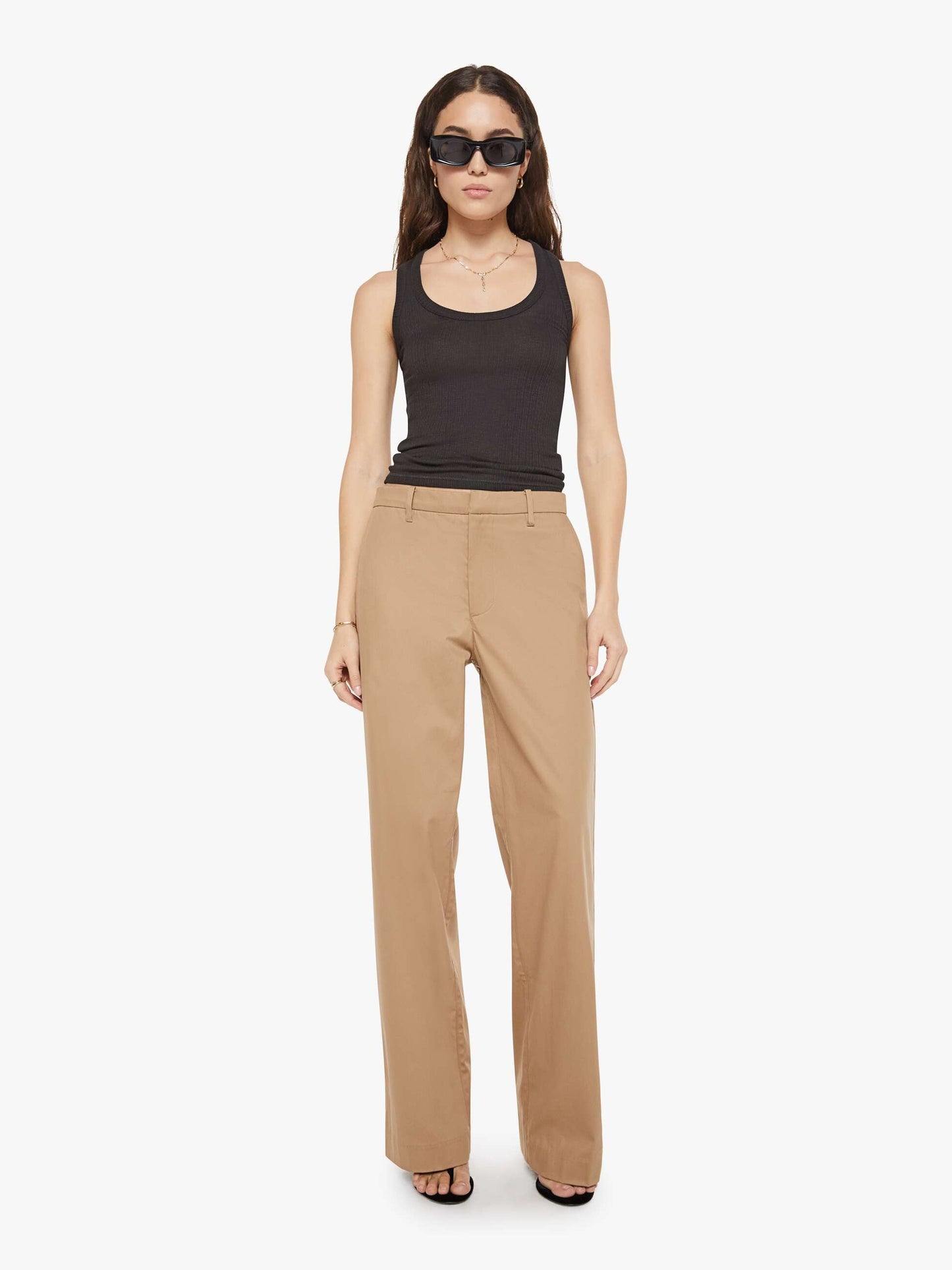 SPRWMN Straight Leg Trousers - Khaki