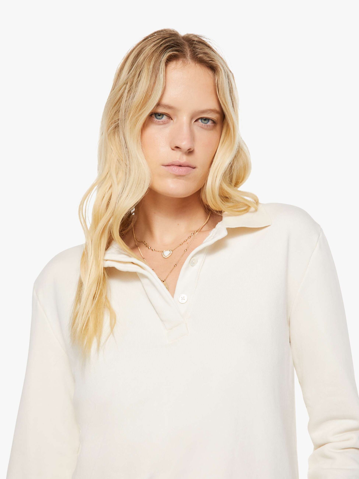 SPRWMN Polo Sweatshirt - Cream
