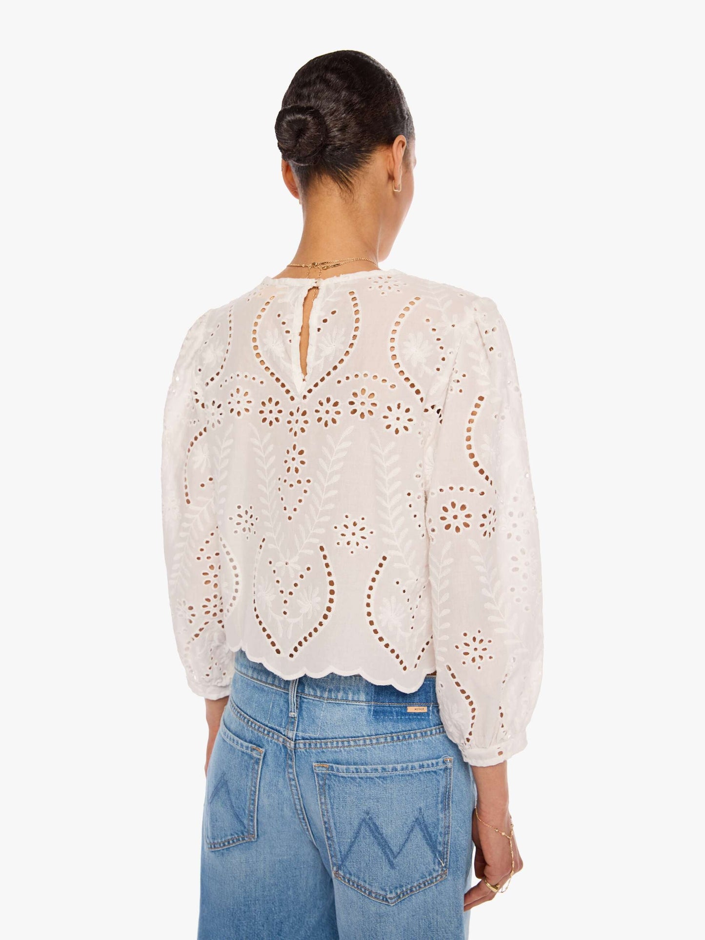 Natalie Martin Lisa Top - Athena Embroidery Salt