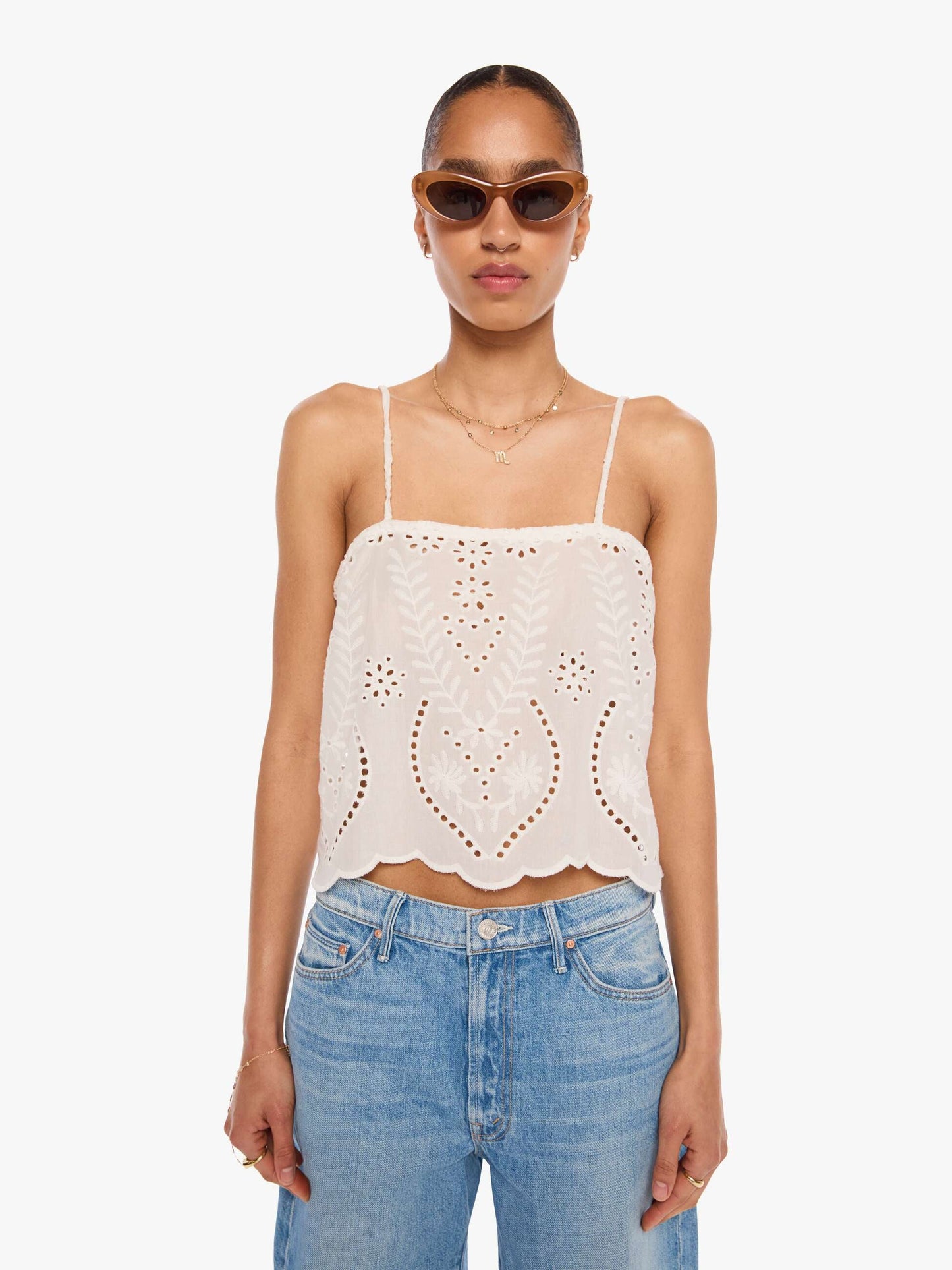 Natalie Martin Fern Cami - Athena Embroidery Salt