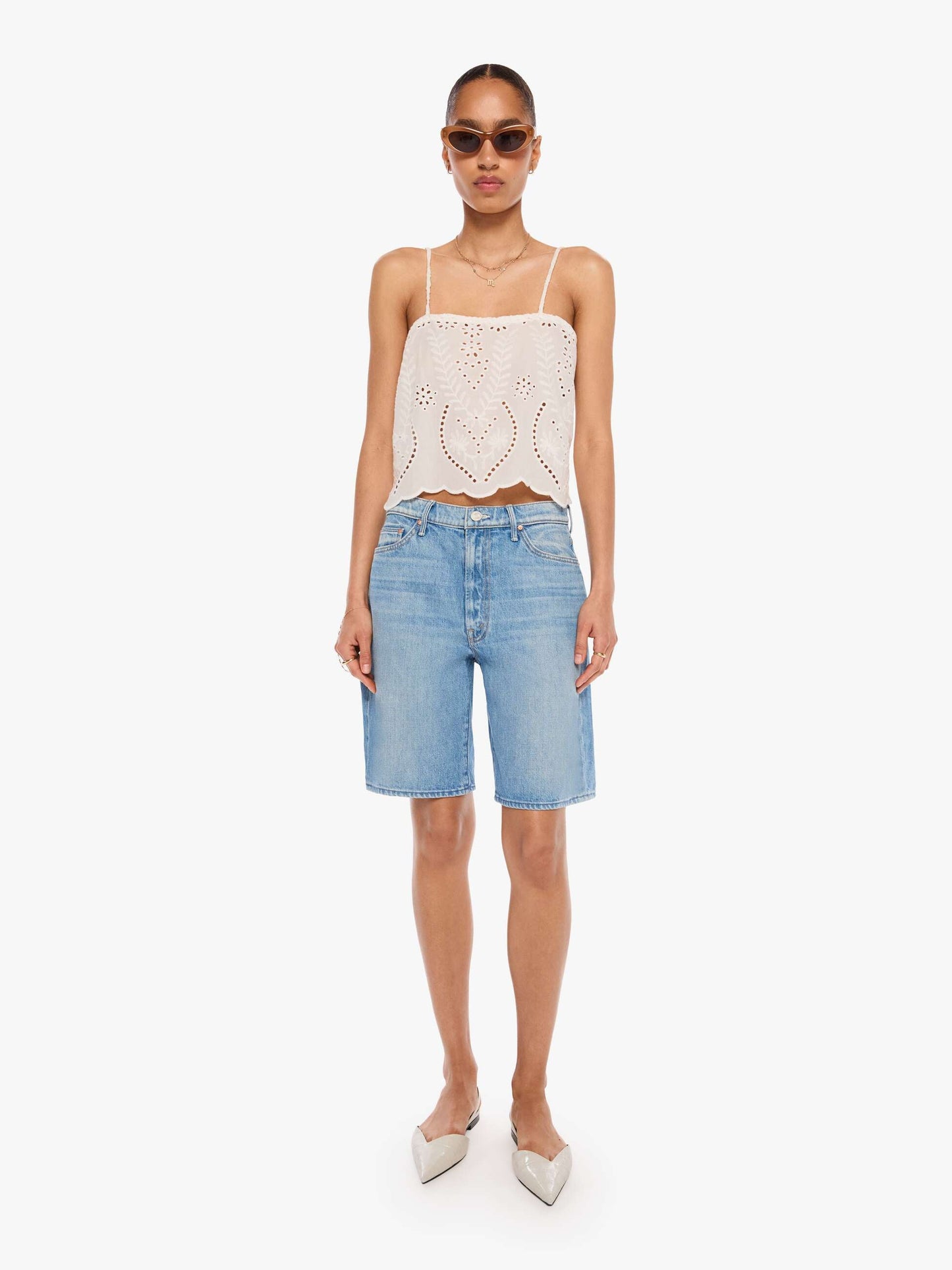 Natalie Martin Fern Cami - Athena Embroidery Salt