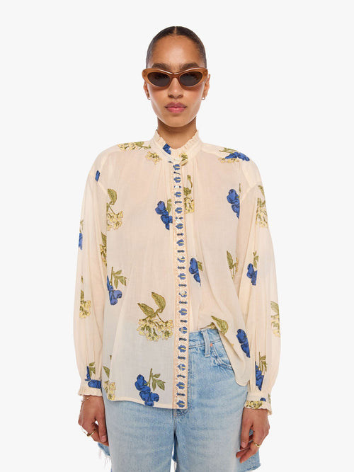 Alix of Bohemia Poet Blouse - Blueberry