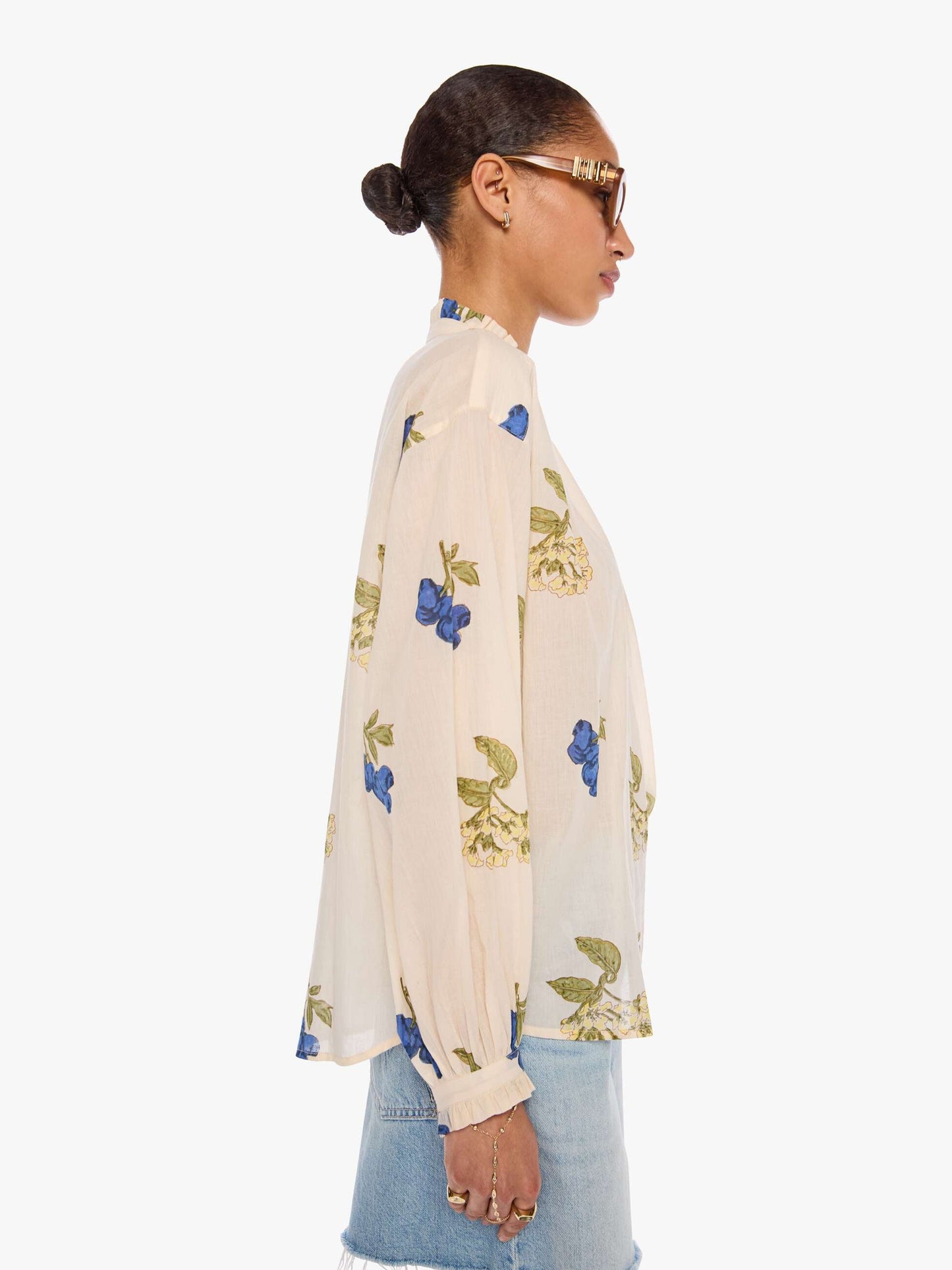 Alix of Bohemia Poet Blouse - Blueberry