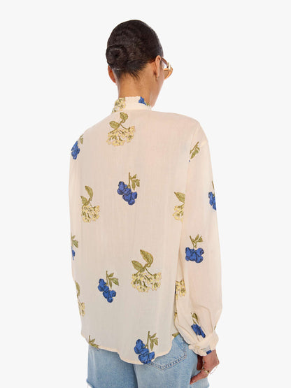 Alix of Bohemia Poet Blouse - Blueberry