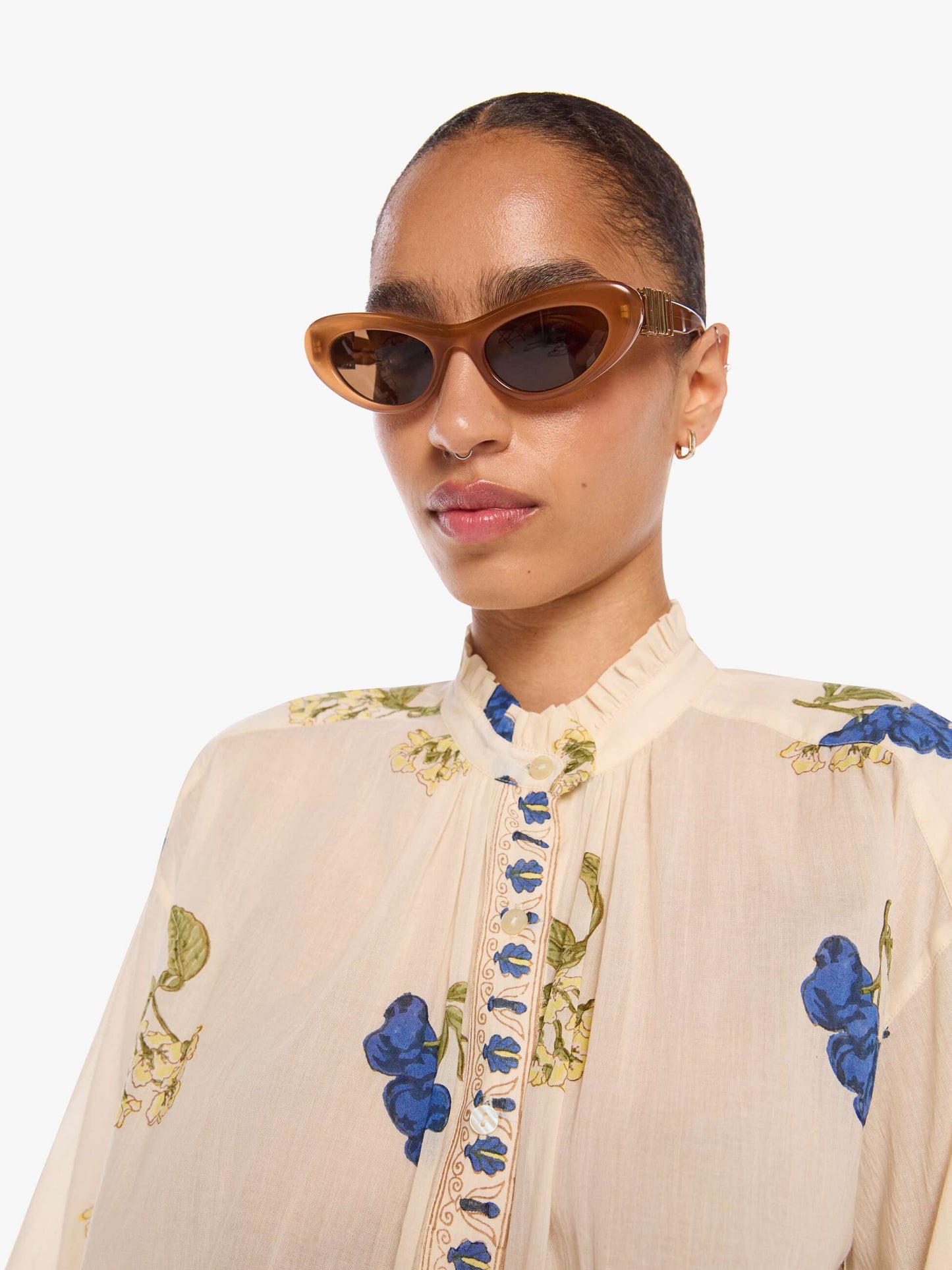 Alix of Bohemia Poet Blouse - Blueberry