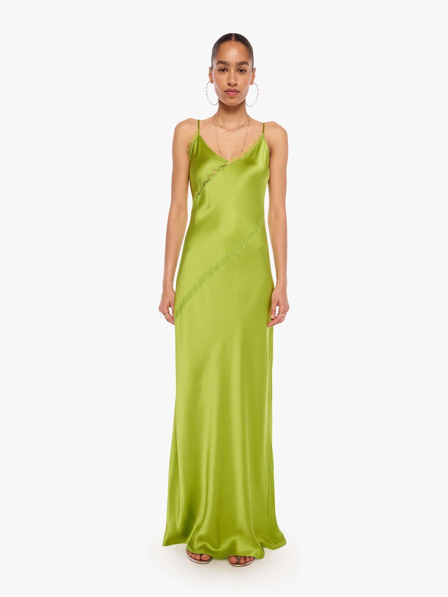 SABLYN Cece Lace Inset Cami Dress - Chartruese