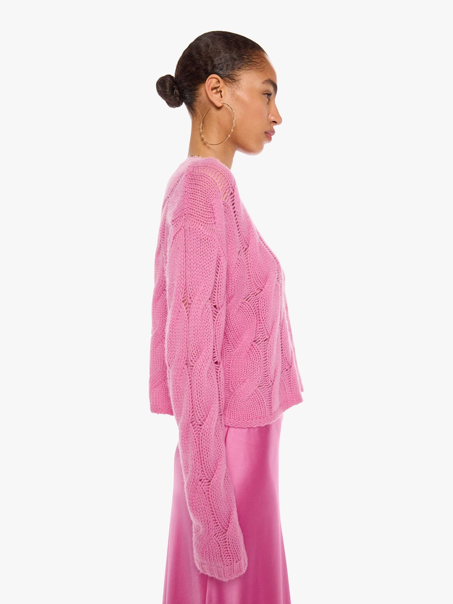 SABLYN Jolie Cable Cardigan - Dahlia